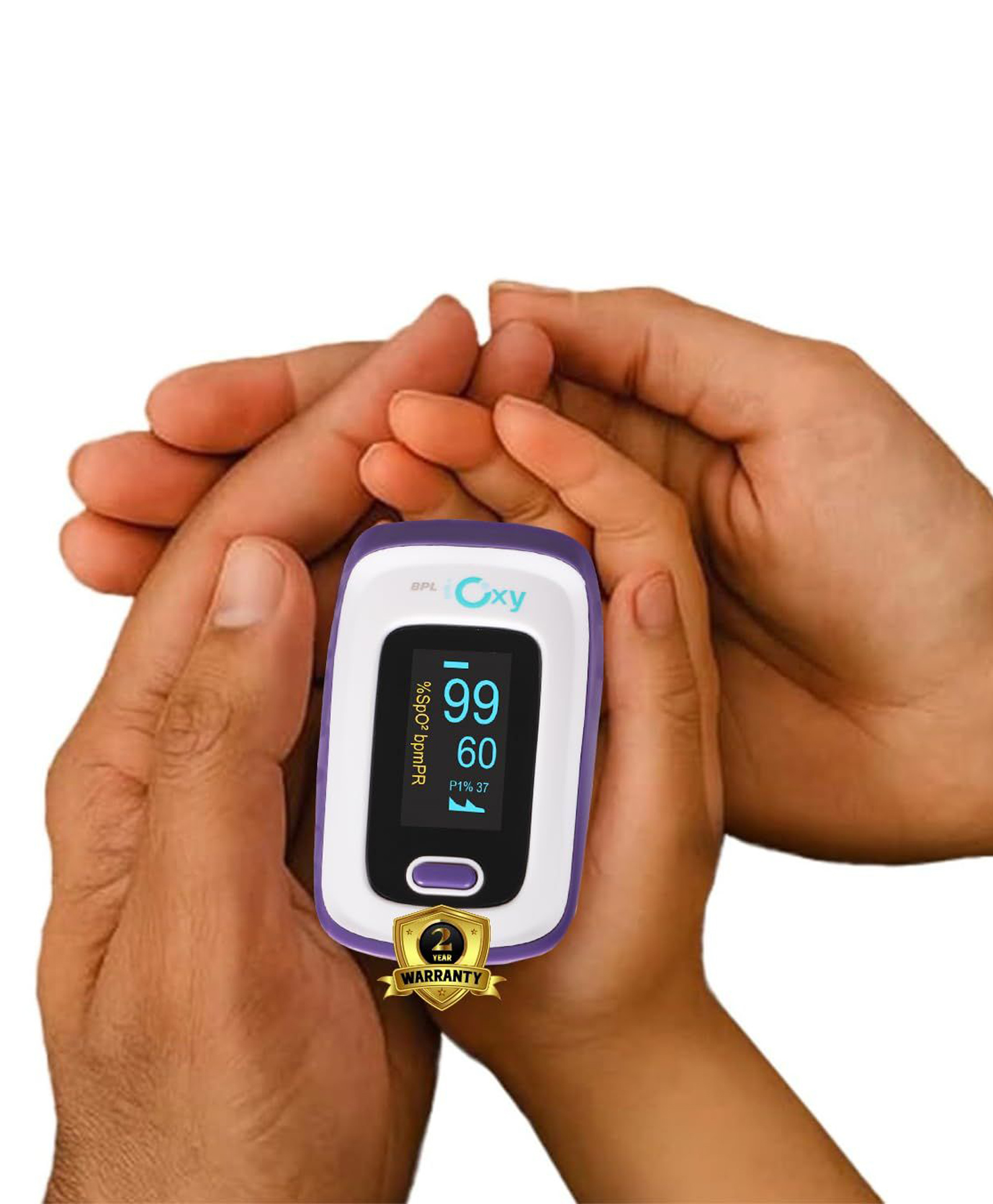 BPL Medical Technologies IOXY APP Connected Finger Tip Pulse Oximeter CE CERTIFIED Blood Oxygen Saturation Monitor|High Accuracy|SPO2|Perfusion Index|OLED Display - Purple-image-27