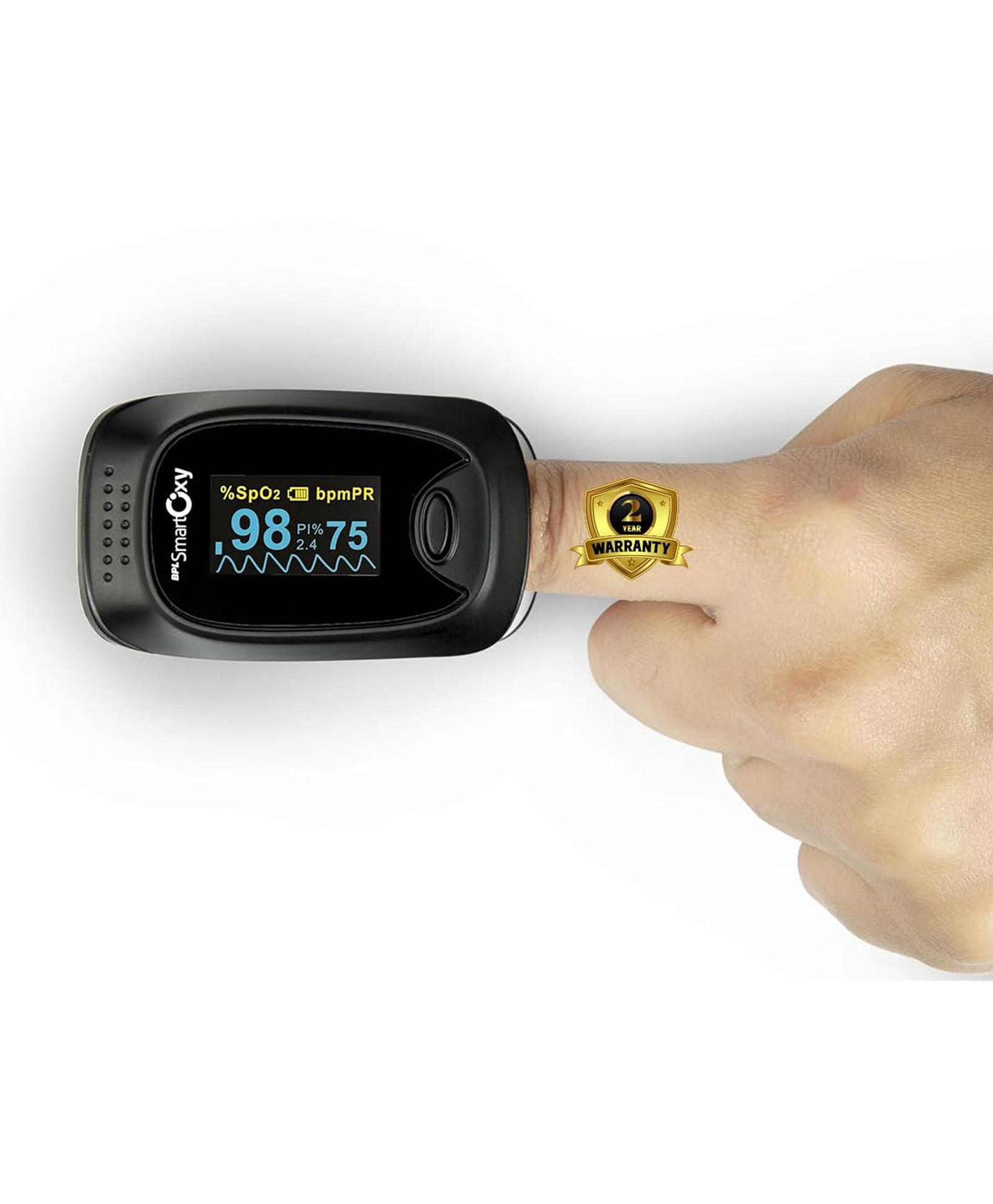 BPL Medical Technologies Smart Oxy Finger Tip Pulse Oximeter (Black)|High Accuracy|SPO2|Perfusion Index| OLED Display| CE Certified| Heart Rate - Black-picture-18