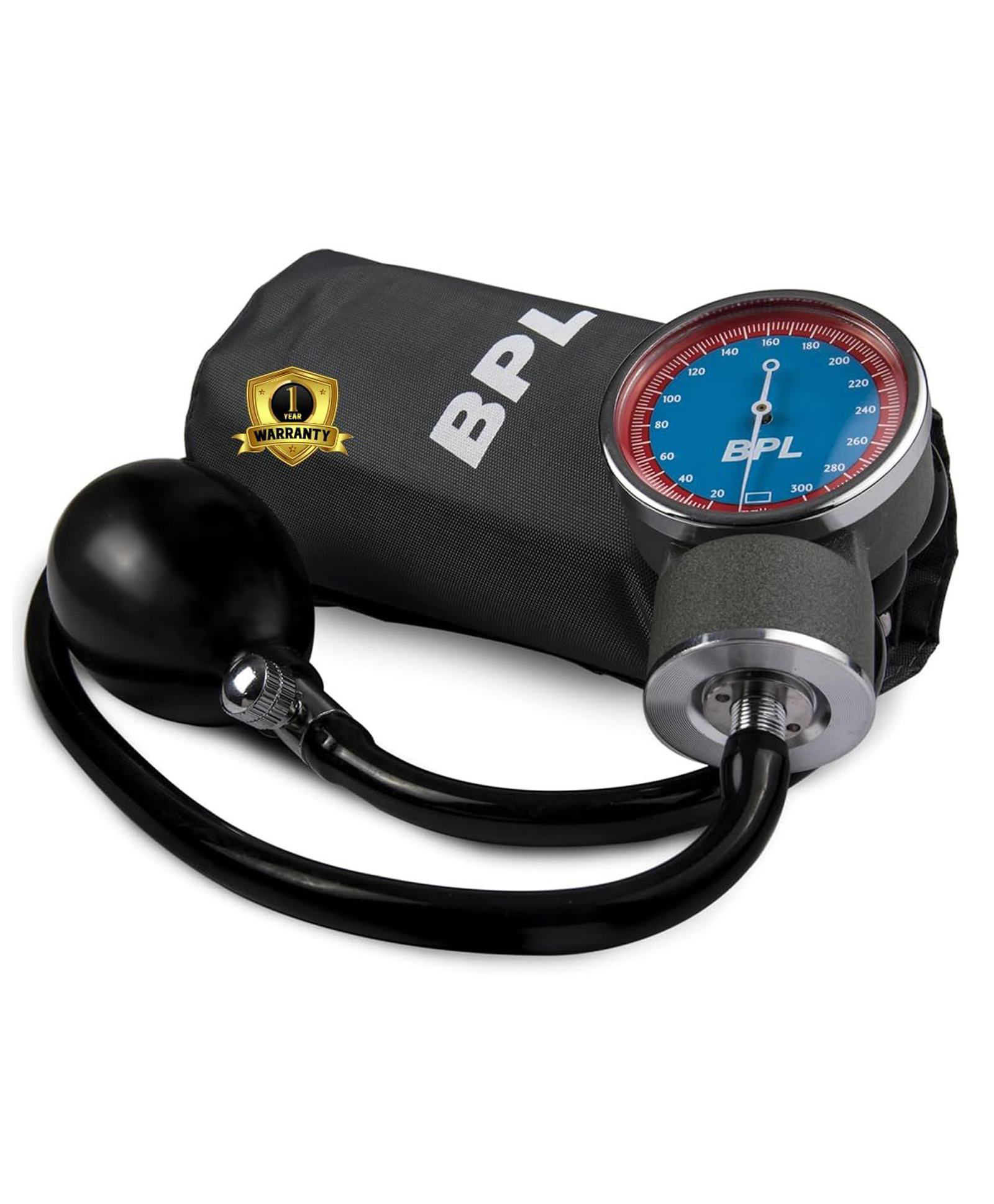 BPL Medical Technologies Manual Large Dial Aneroid Sphygmomanometer Blood Pressure Monitor - Gray-image-49