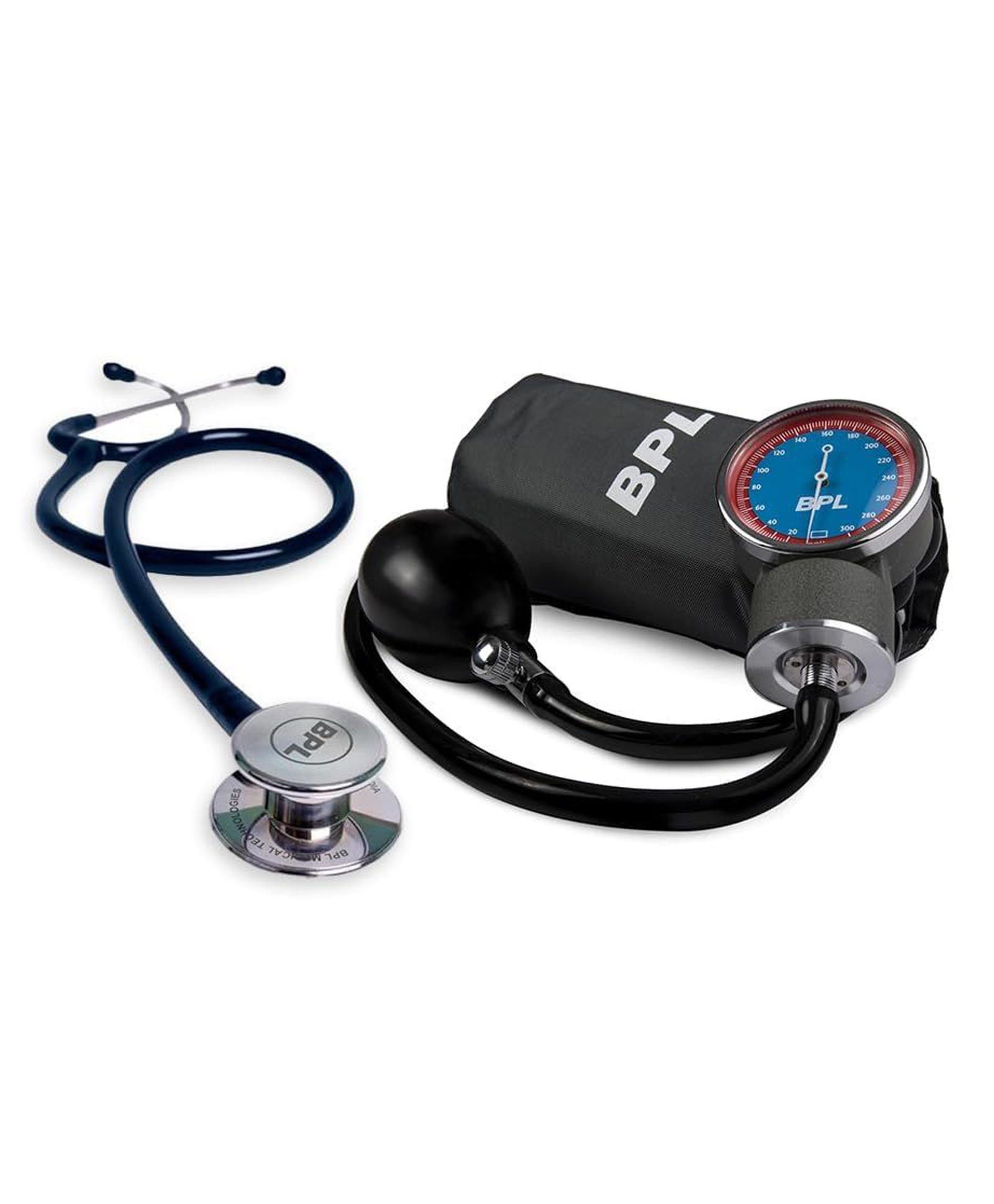 BPL Medical Technologies Manual Large Dial Aneroid Sphygmomanometer Blood Pressure Monitor with ST-03 Brass Dual Stethoscope-image-7