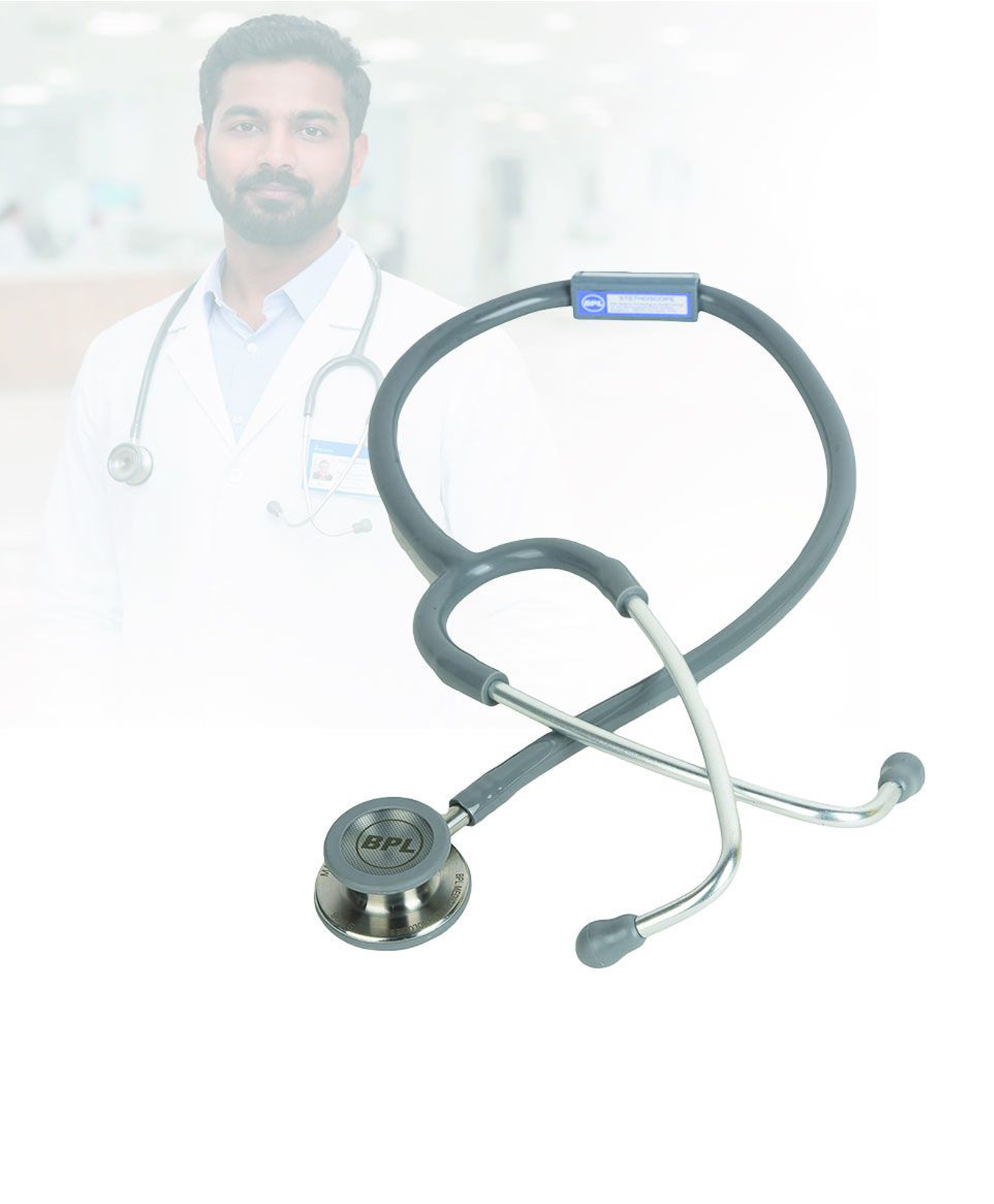 BPL Medical Technologies ST-06 Stainless Steel Dual Premium Adult Chest Piece Stethoscope|High Acoustic Level, Versatile Chestpiece for Adult & Pediatric Use|Medical Instrument for Auscultation - Grey-image-49