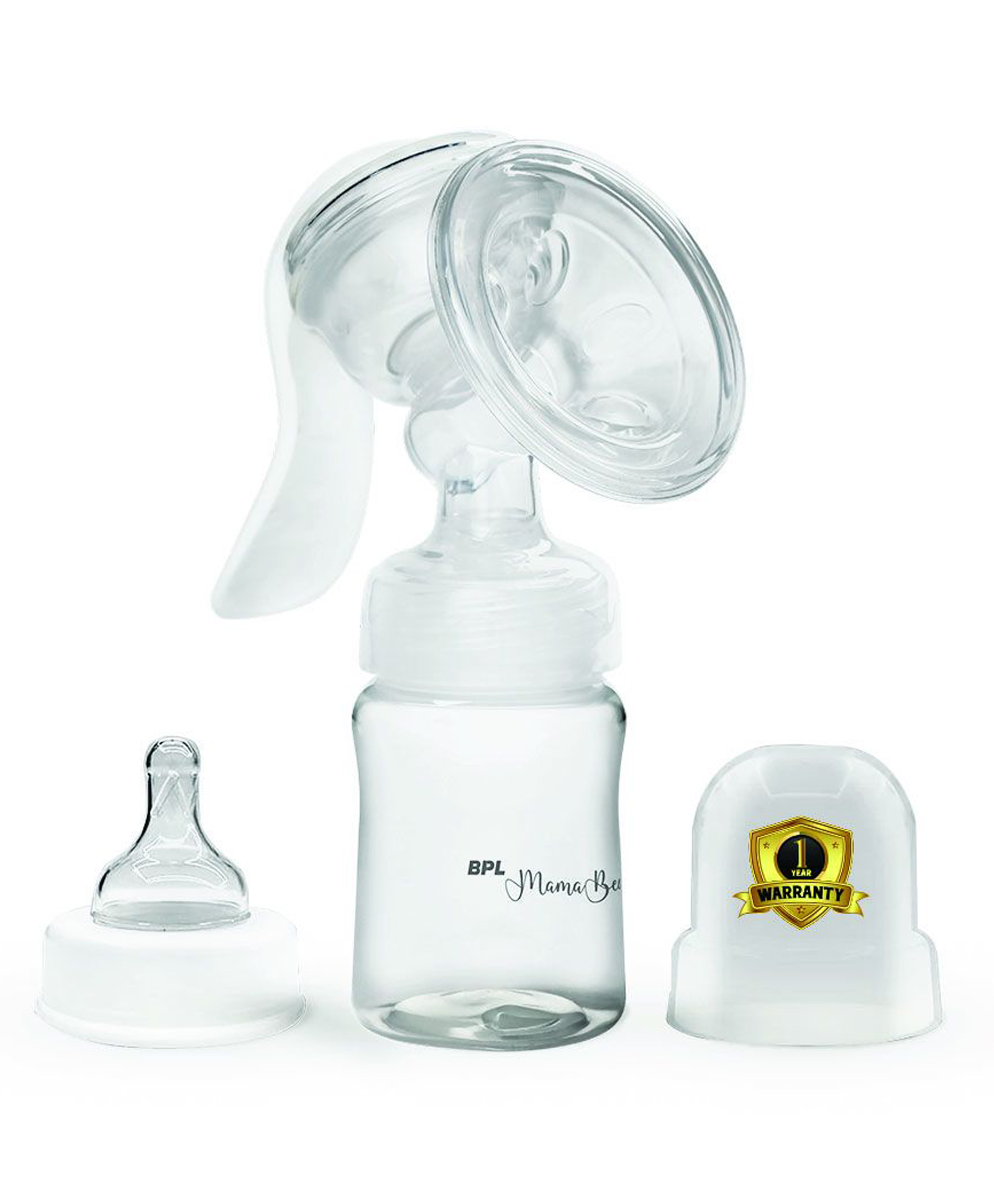 BPL Medical Technologies MamaBee Silicone Manual Breast Pump,Baby Milk Pump, Soft & Gentle - BPA Free (150 ML)-image-43