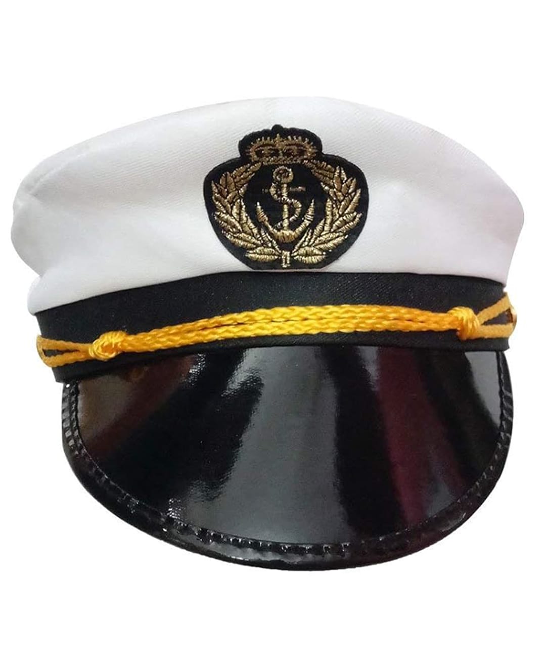 BookMyCostume Naval Officer Cap Accessory - White & Black-image-42