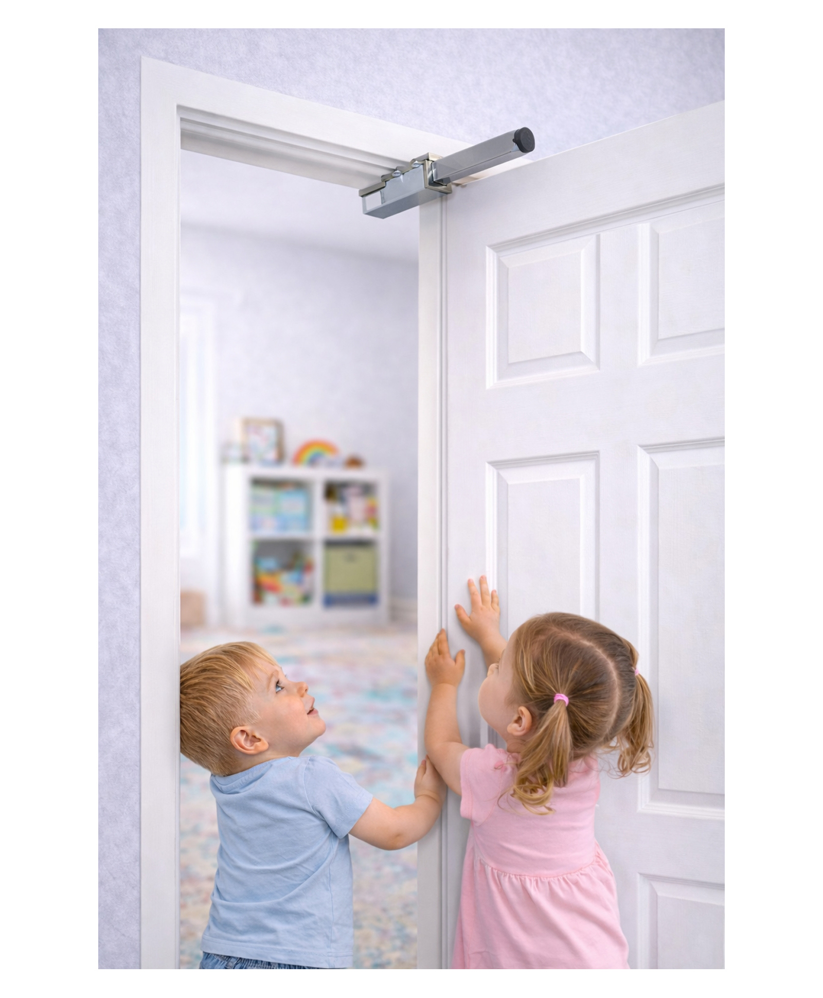 kiddie-o-safe Kiddie O Safe Finger Alert Door Slam Stopper-Metal-picture-26