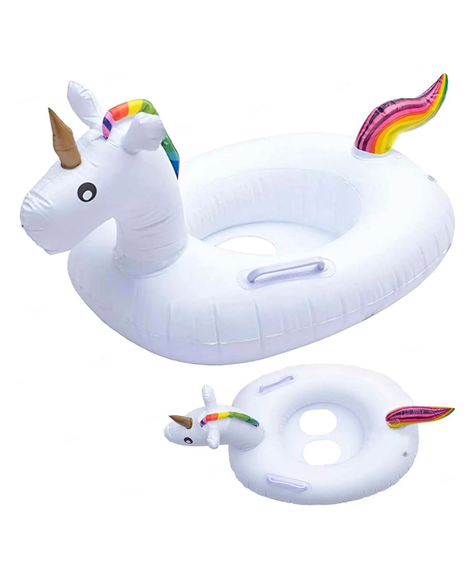 Yamama Unicorn Baby Pool Float for Kids Inflatable Unicorn Swim Ring with Handles Easy Inflate & Deflate Water Float for Boys & Girls Age 3+-picture-11
