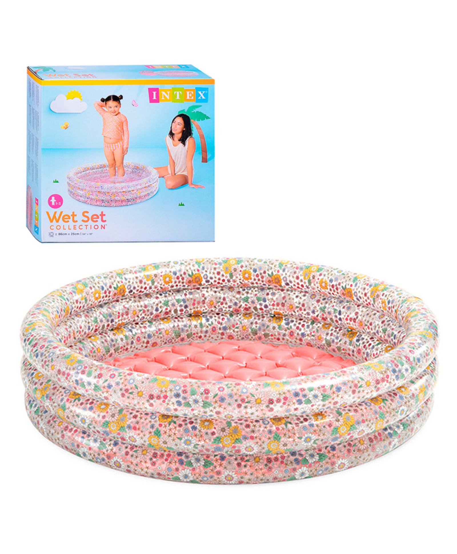 Intex Sweet Blossom Inflatable Baby Pool for Kids Floral Swimming Pool with Soft Inflatable Base, Portable Bath Tub for Babies & Toddlers Age 1+(Multicolor)-image-44