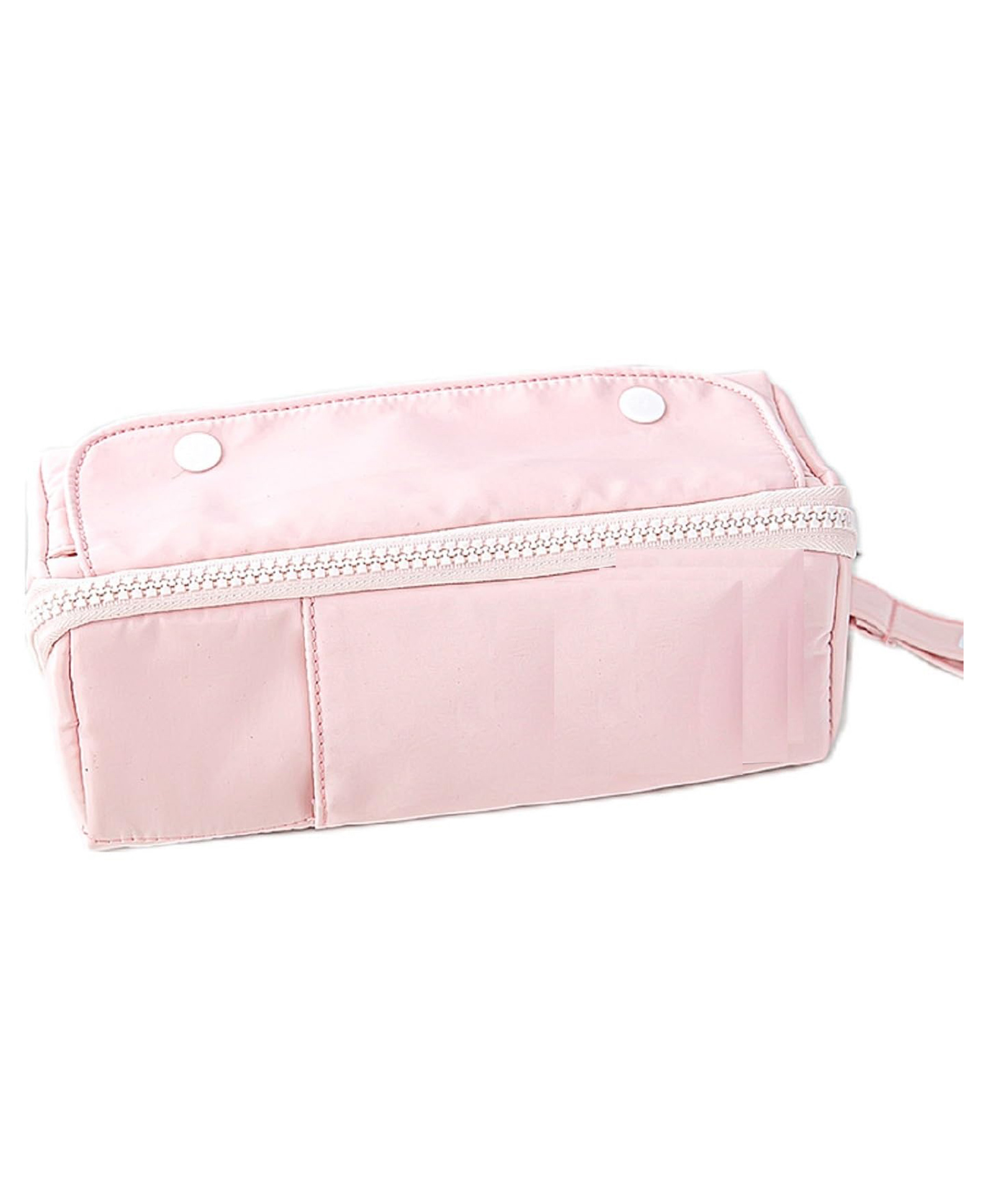 Azhari Smooth Zipper Pencil Case Large Capacity Double Sided Tofu Shaped Pencil Pouch Multi-Functional Storage for Stationery Purse and Cosmetics Stationery Storage Bag Color May Vary-image-25