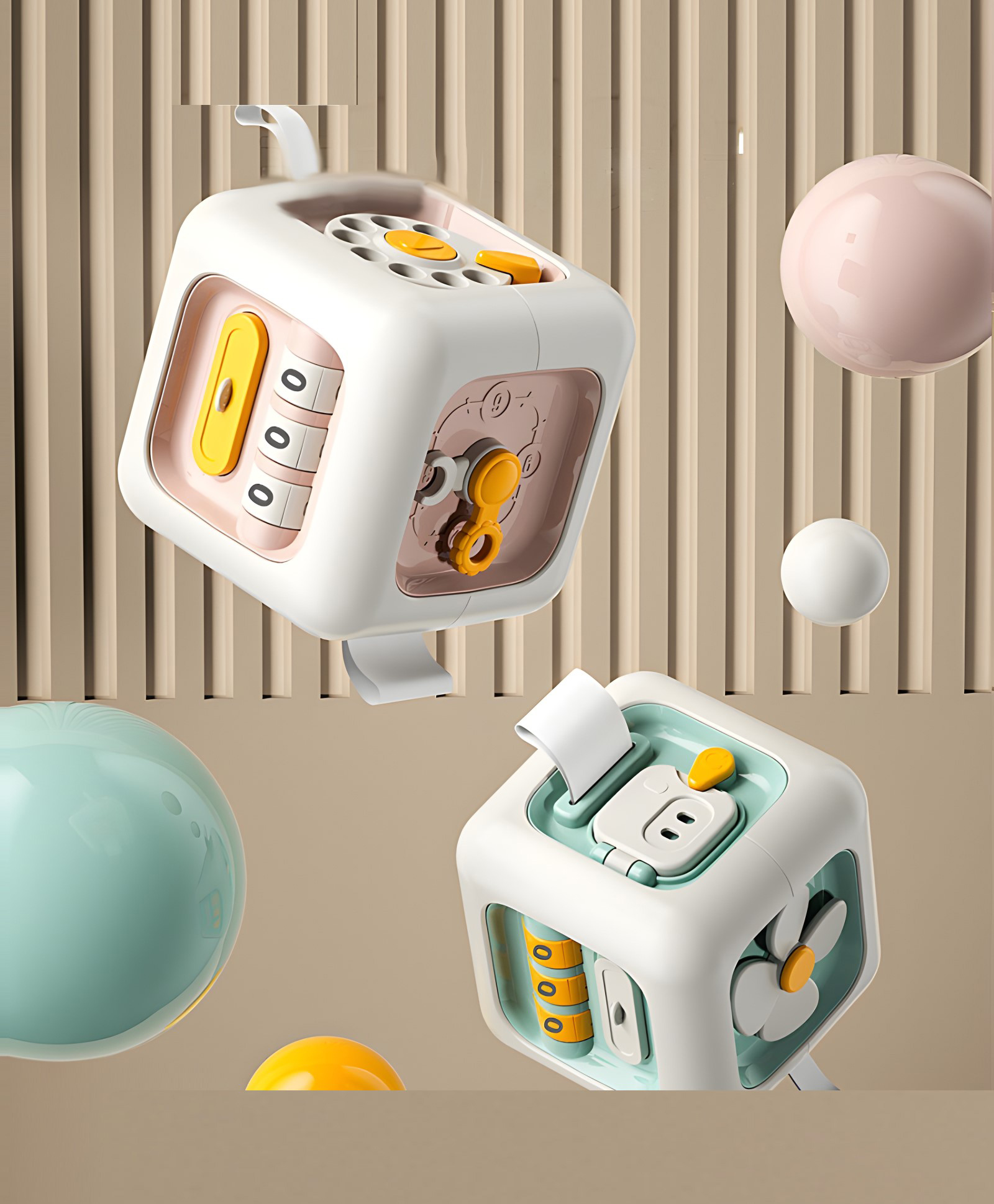 NEGOCIO Activity Cube Toy Early Learning Interaction Toys for Kids - Color May Vary-picture-20