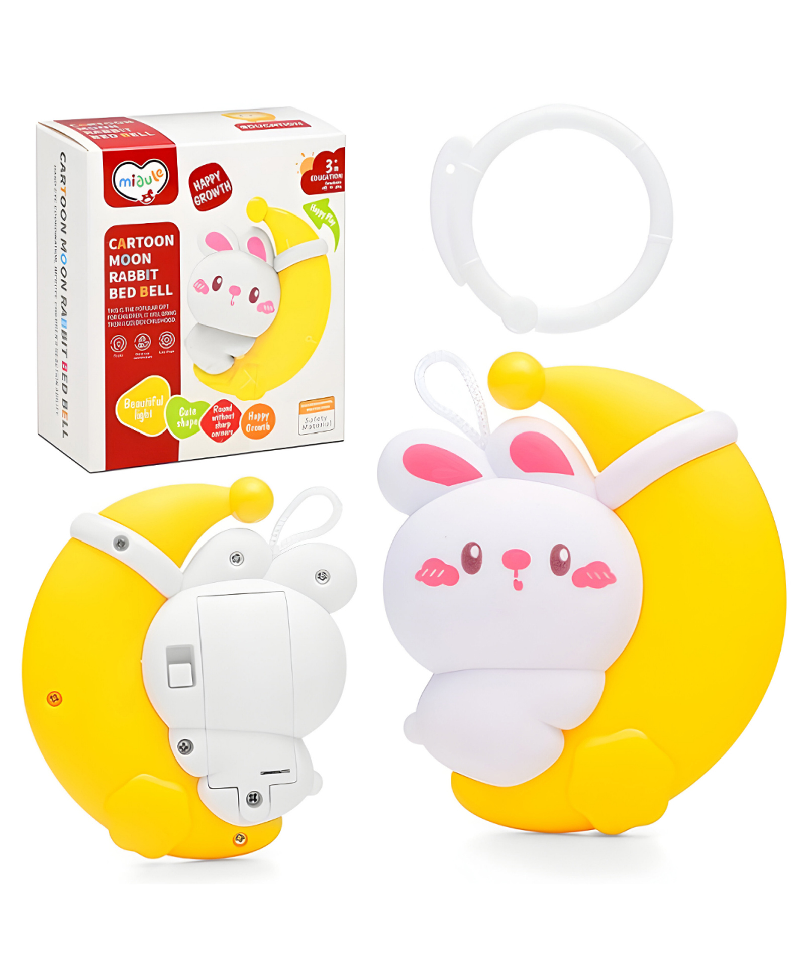 NEGOCIO Cartoon Night Light, Bed Hanging Toys Kids Sleep Companion Bedside Lamp Soft Light Stroller Pendant Hanging Bell Toys Pack of 1 - Color May Vary-image-26