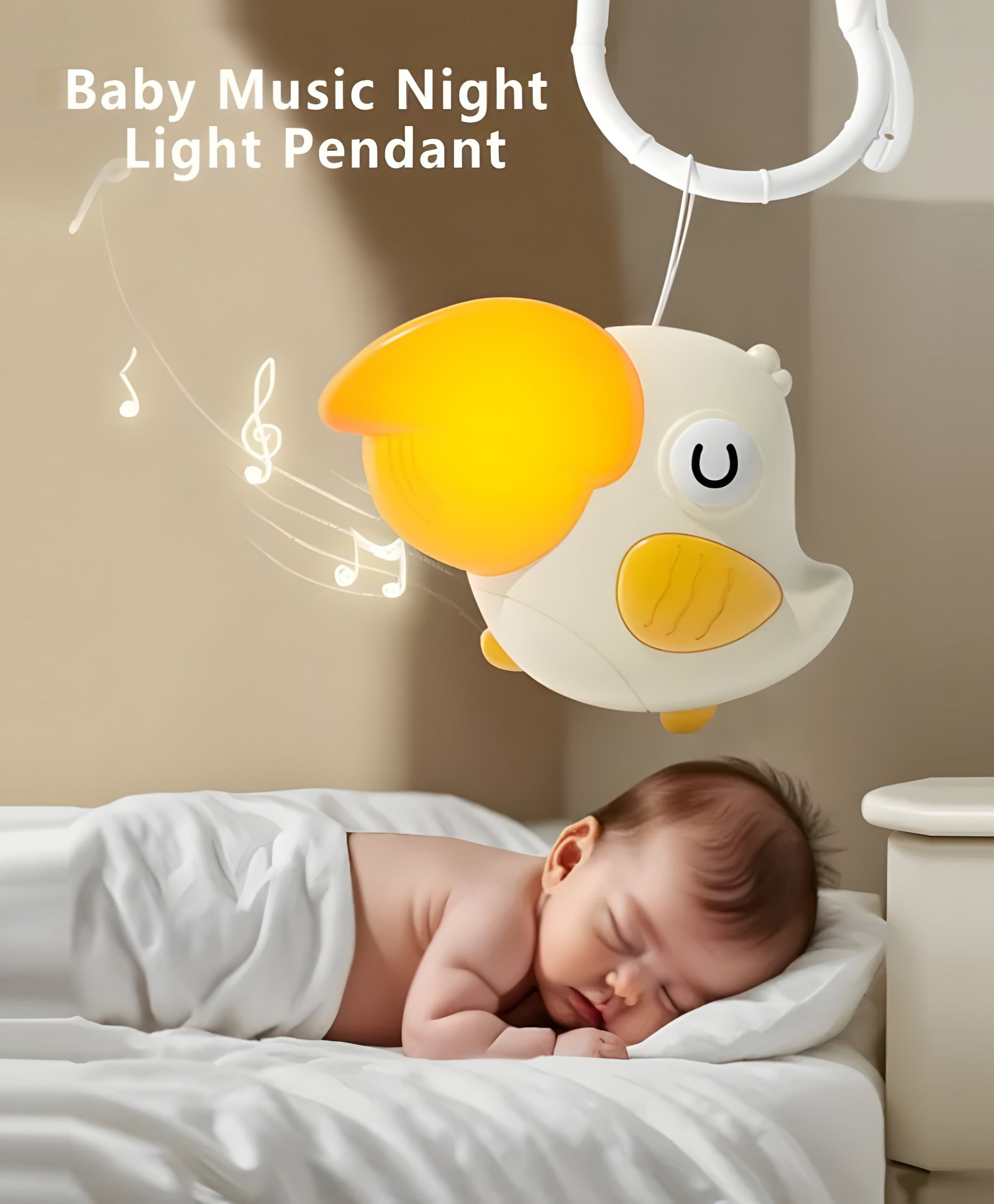 NEGOCIO Cartoon Night Light, Bed Hanging Toys Kids Sleep Companion Bedside Lamp Soft Light Stroller Pendant Hanging Bell Toys - Color May Vary-image-27