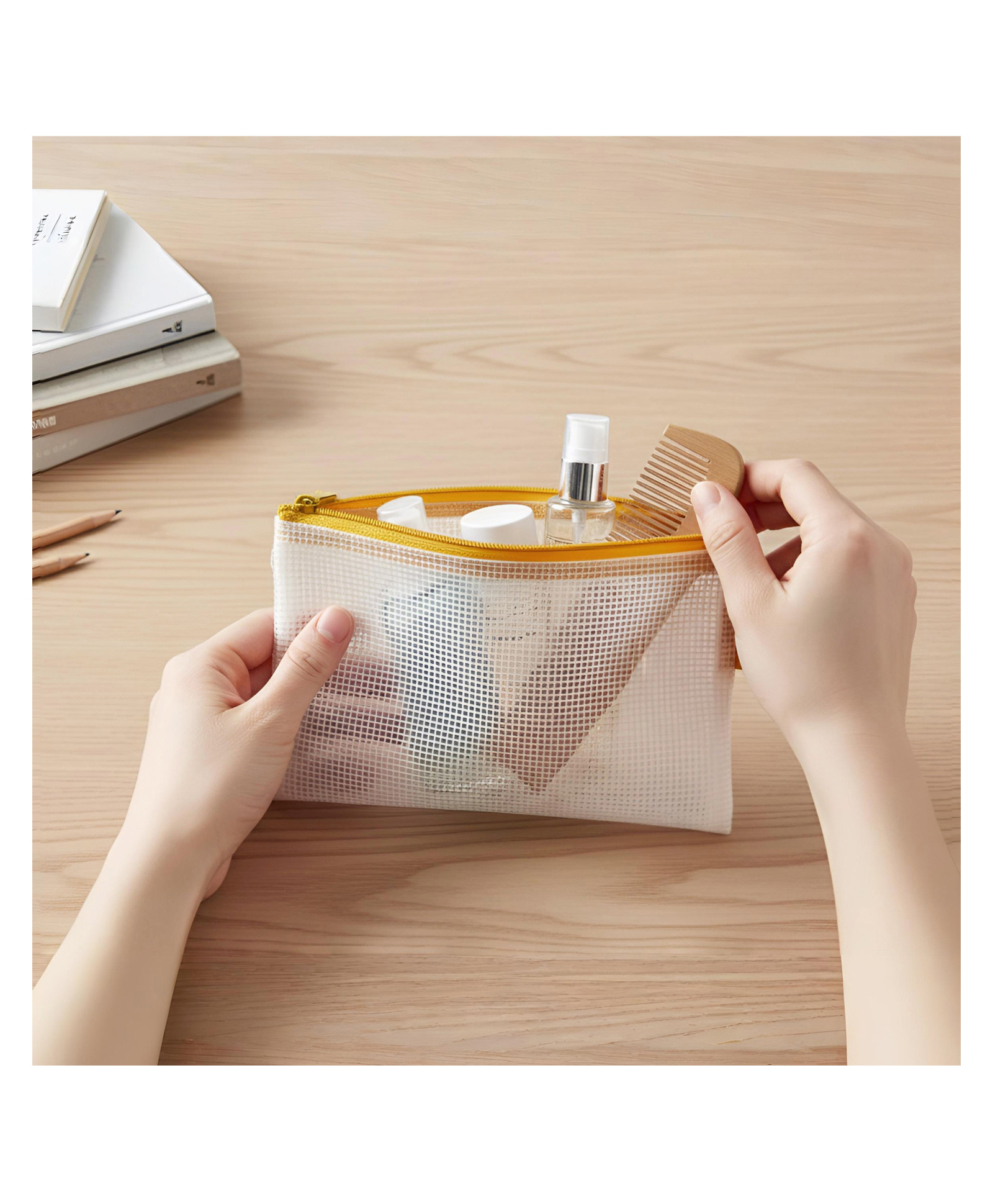 STOR Yellow Accessory Zipper Pouch | Travel Pouch x Cosmetic & Accessory Organizer | Utility Storage Case for Daily Use-image-18