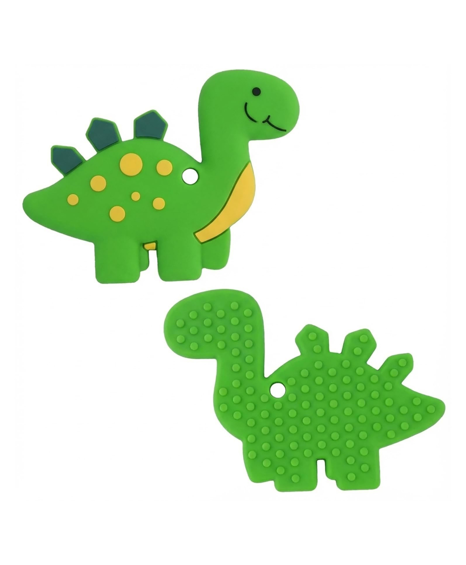 FunBlast Dino Shaped Soft Silicone Teether For Babies Pack of 1 - Green-image-11