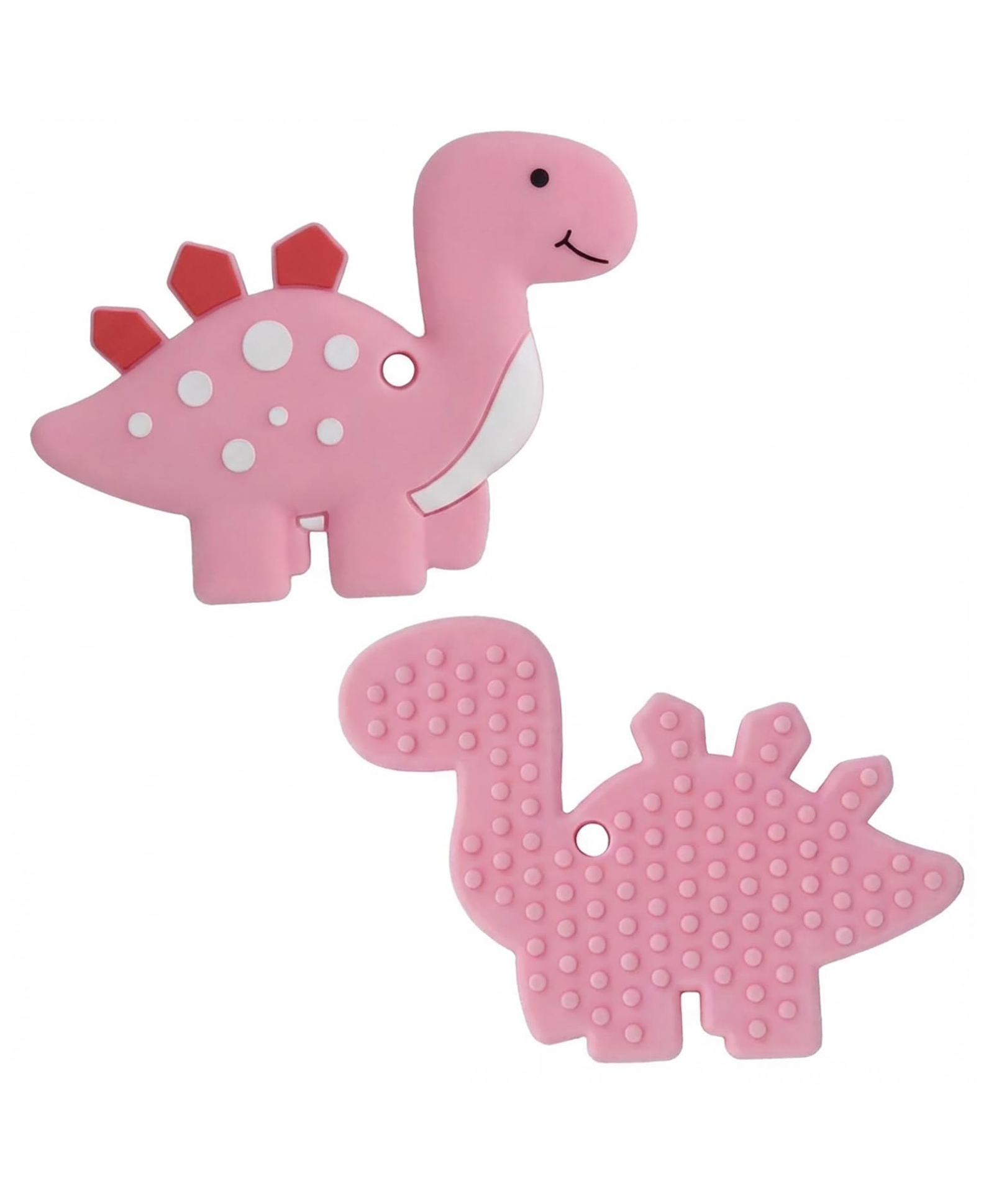 FunBlast Dino Shaped Soft Silicone Teether For Babies Pack of 1 - Pink-image-18