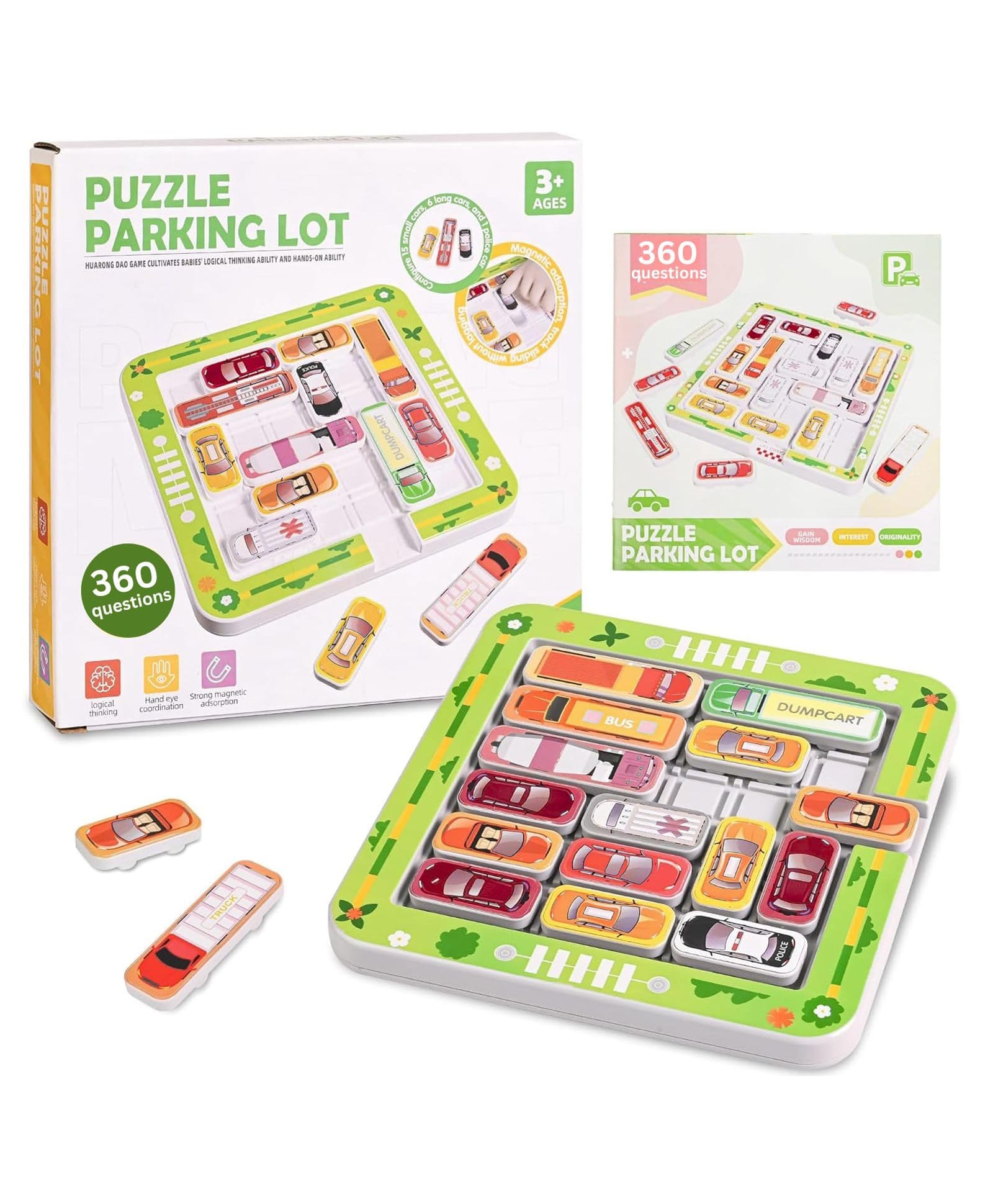 FunBlast Magnetic Car Puzzle Parking Lot Game Toy for Kids Set of 1 (360 Challenges) (Multicolor)-picture-23