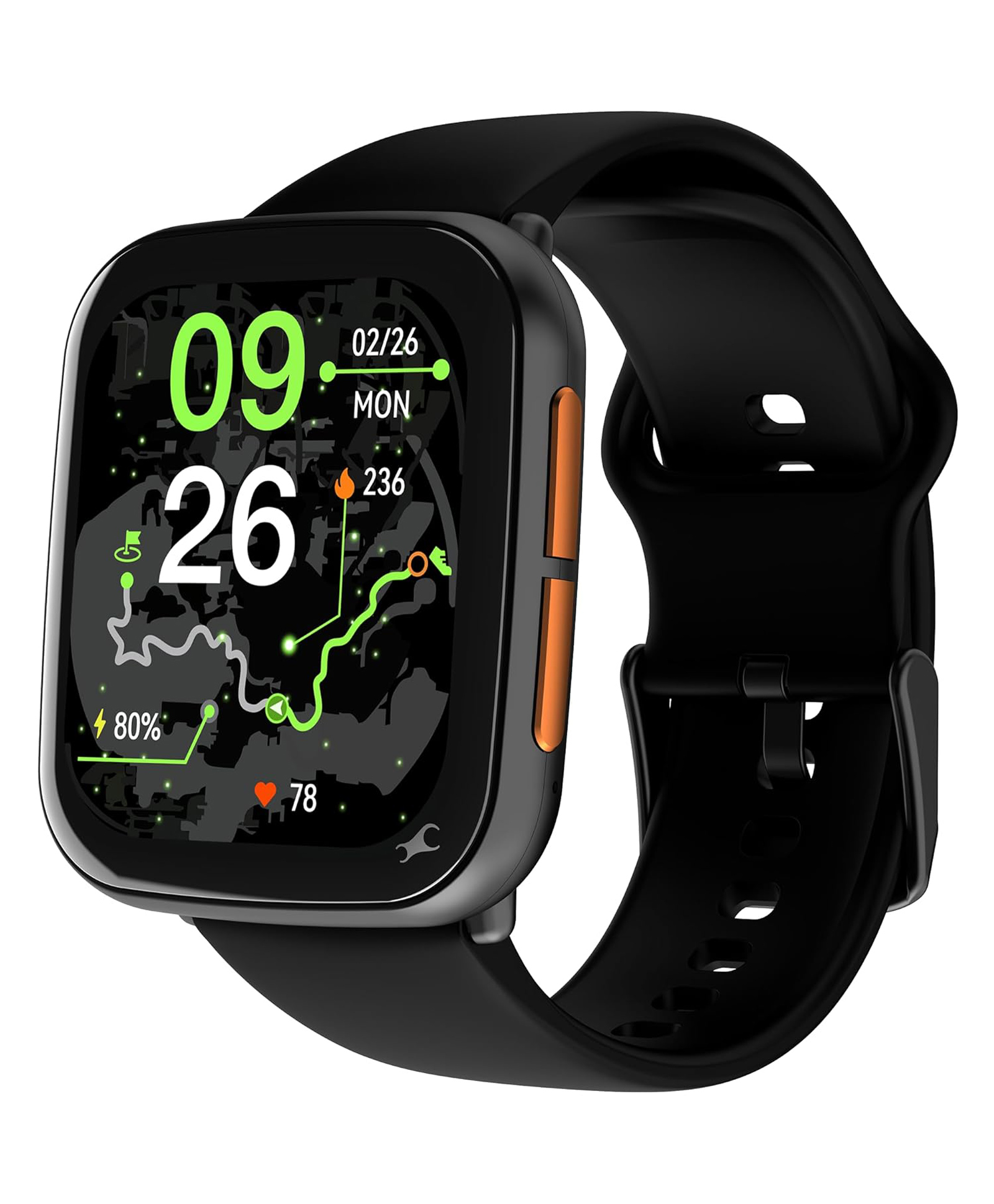 Fastrack Navstar 1.85" AMOLED Square Display Smart Watch with GPS, Offline Voice Command, AI Enabled, 100+ Sports Mode, BT Calling, IP68 Water Resistant Upto 5 Days Battery Life - Onyx Black-picture-14