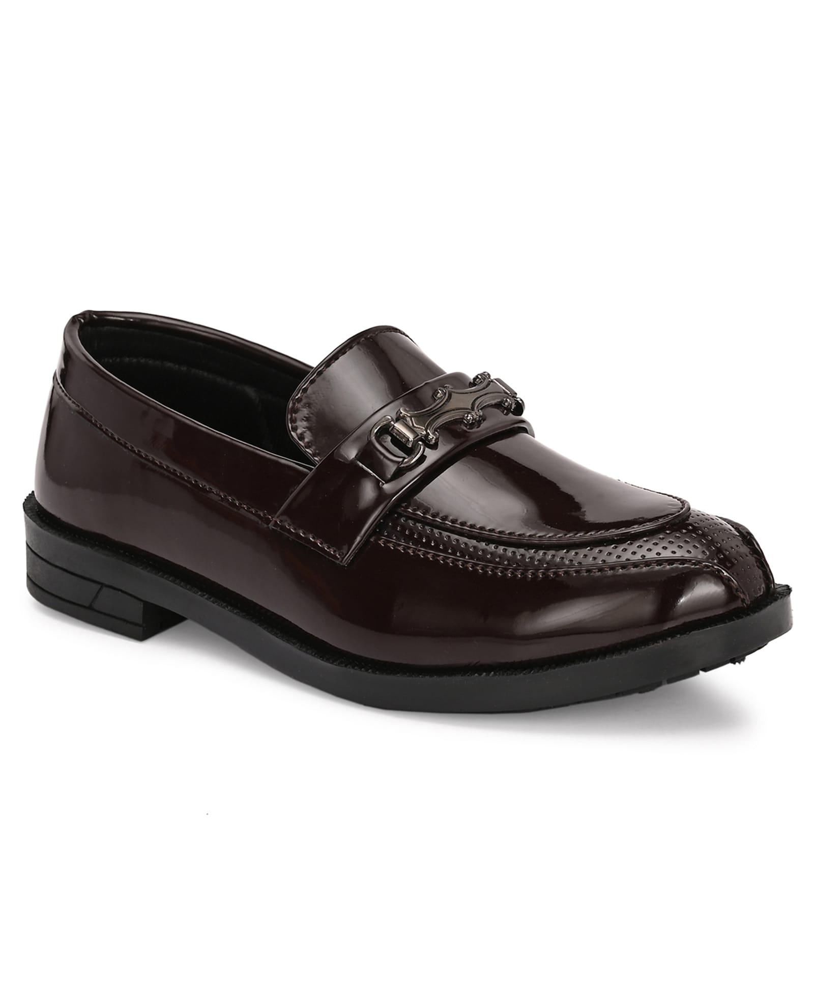 Stefens Abstract Applique Detailed Moccasins - Brown-picture-24