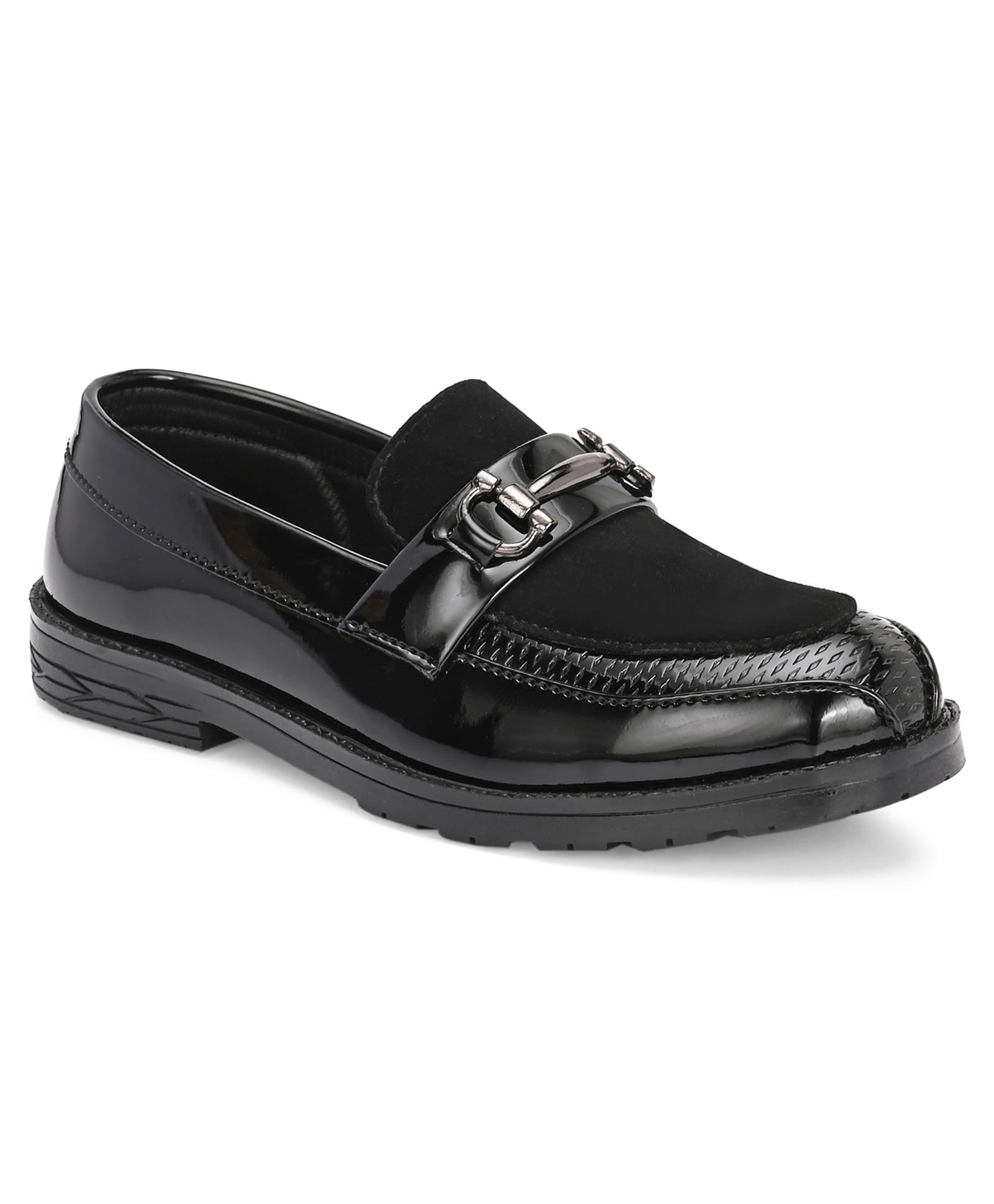 Stefens Abstract Applique Detailed Moccasins - Black-picture-31