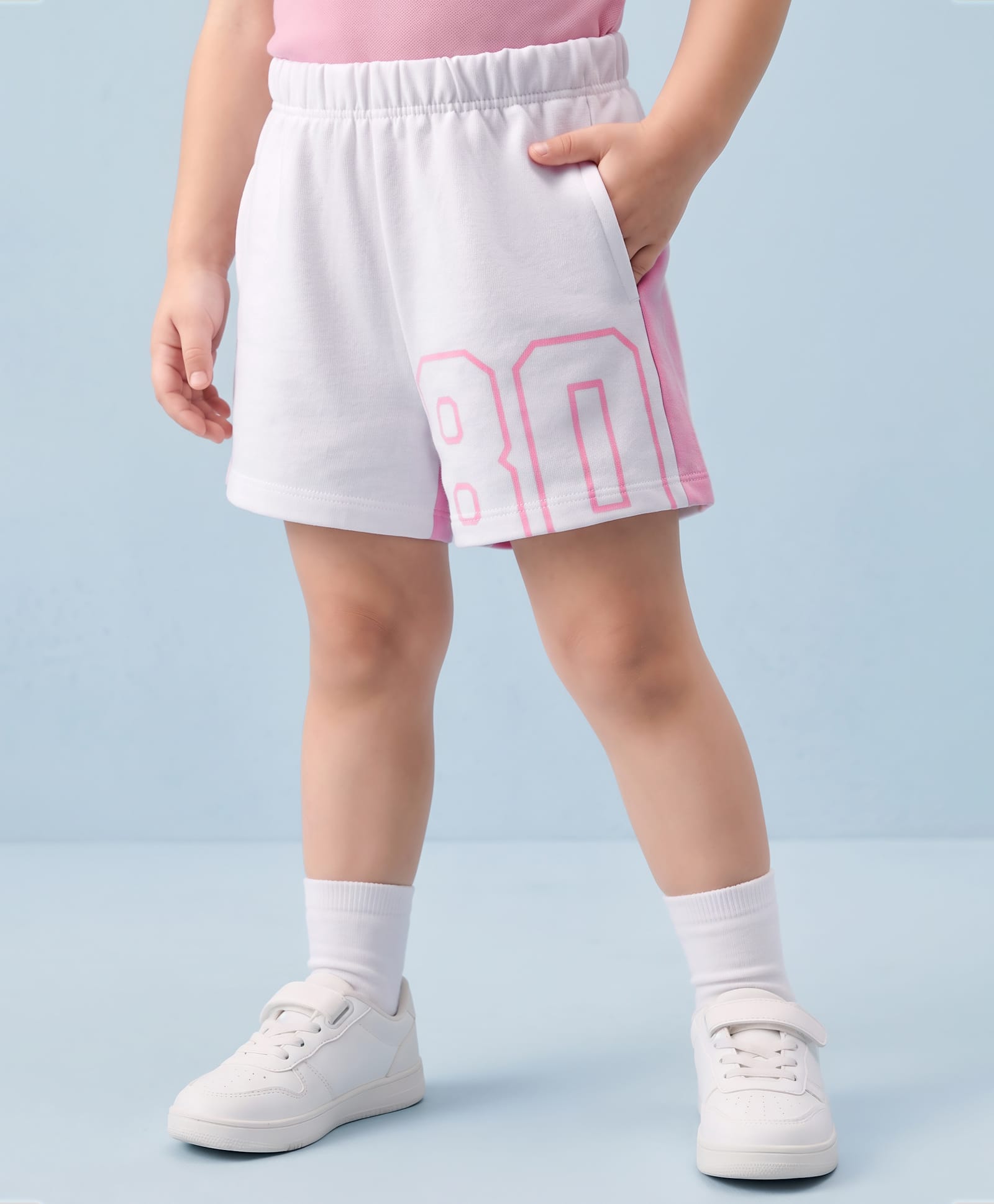 Babyhug Terry Knit Mid Thigh Length Cut & Sew Shorts with Print - Multicolor-picture-11