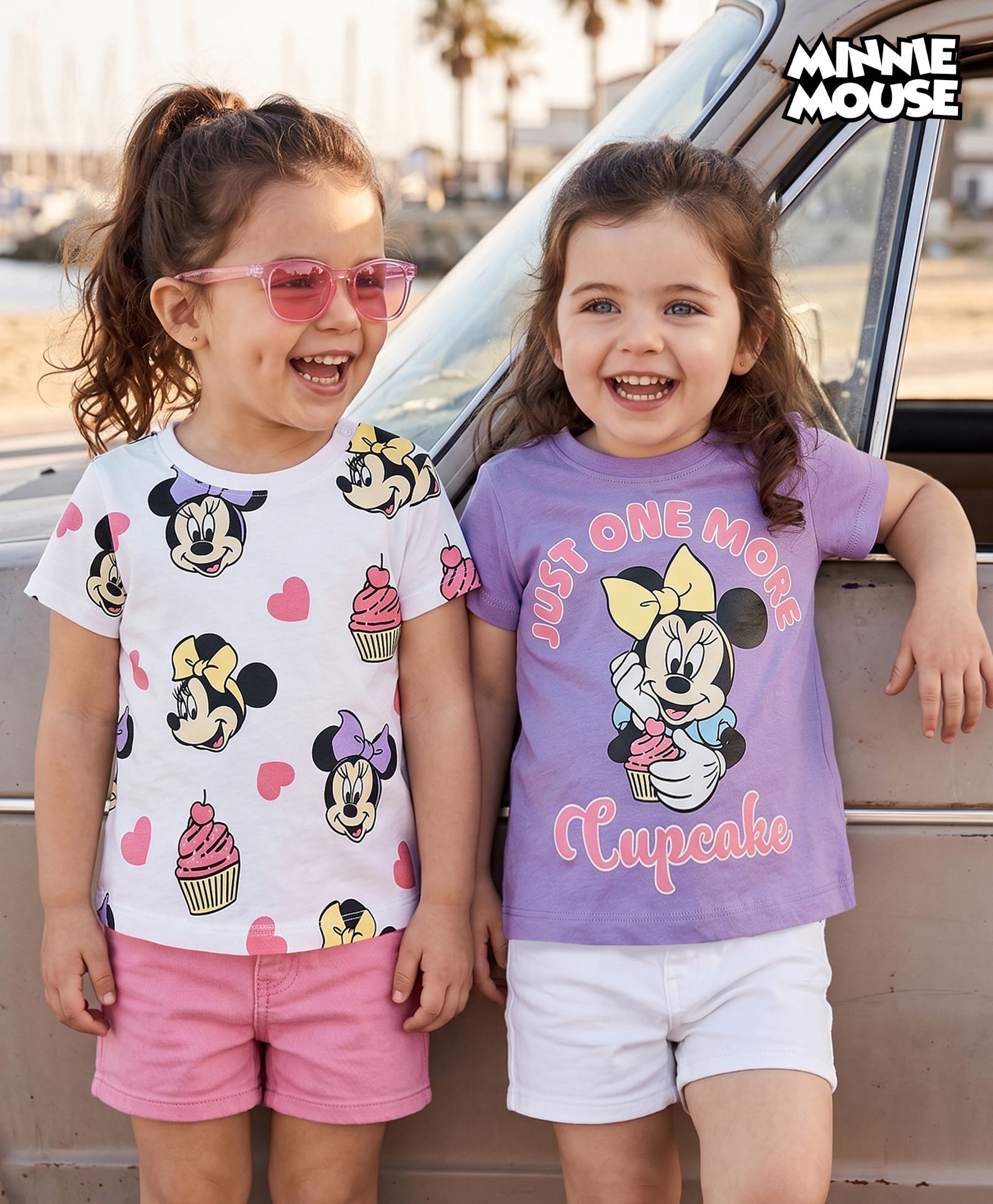 Babyhug Disney Single Jersey Knit Half Sleeves T-Shirts with Minnie Mouse Graphic Pack of 2 - Multicolor-picture-15