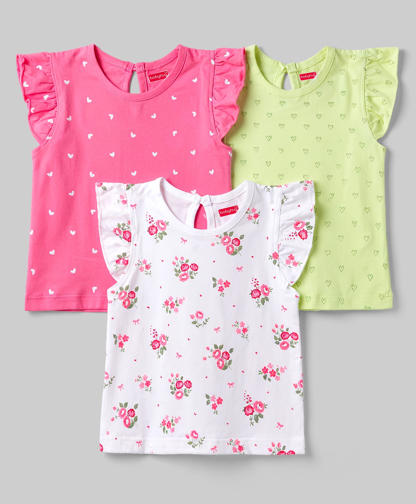 Babyhug Cotton Knit T-Shirts Half Sleeves with Graphics Pack of 3 Multi Color 2-3 Years Pack of 3-picture-11