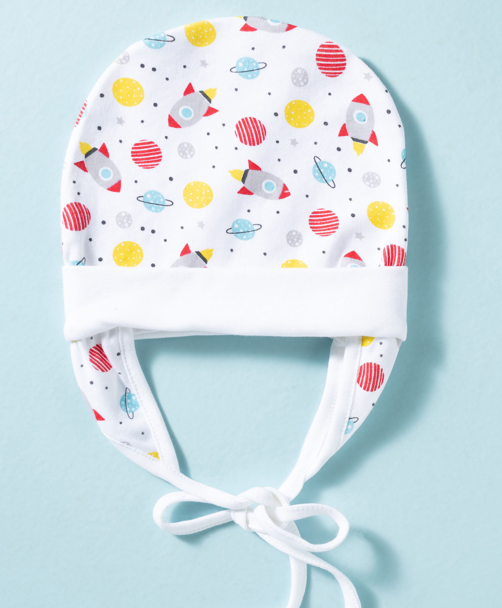 Ben Benny Interlock Knit With Space Print Baby Caps White - Diameter 11 cm-image-29