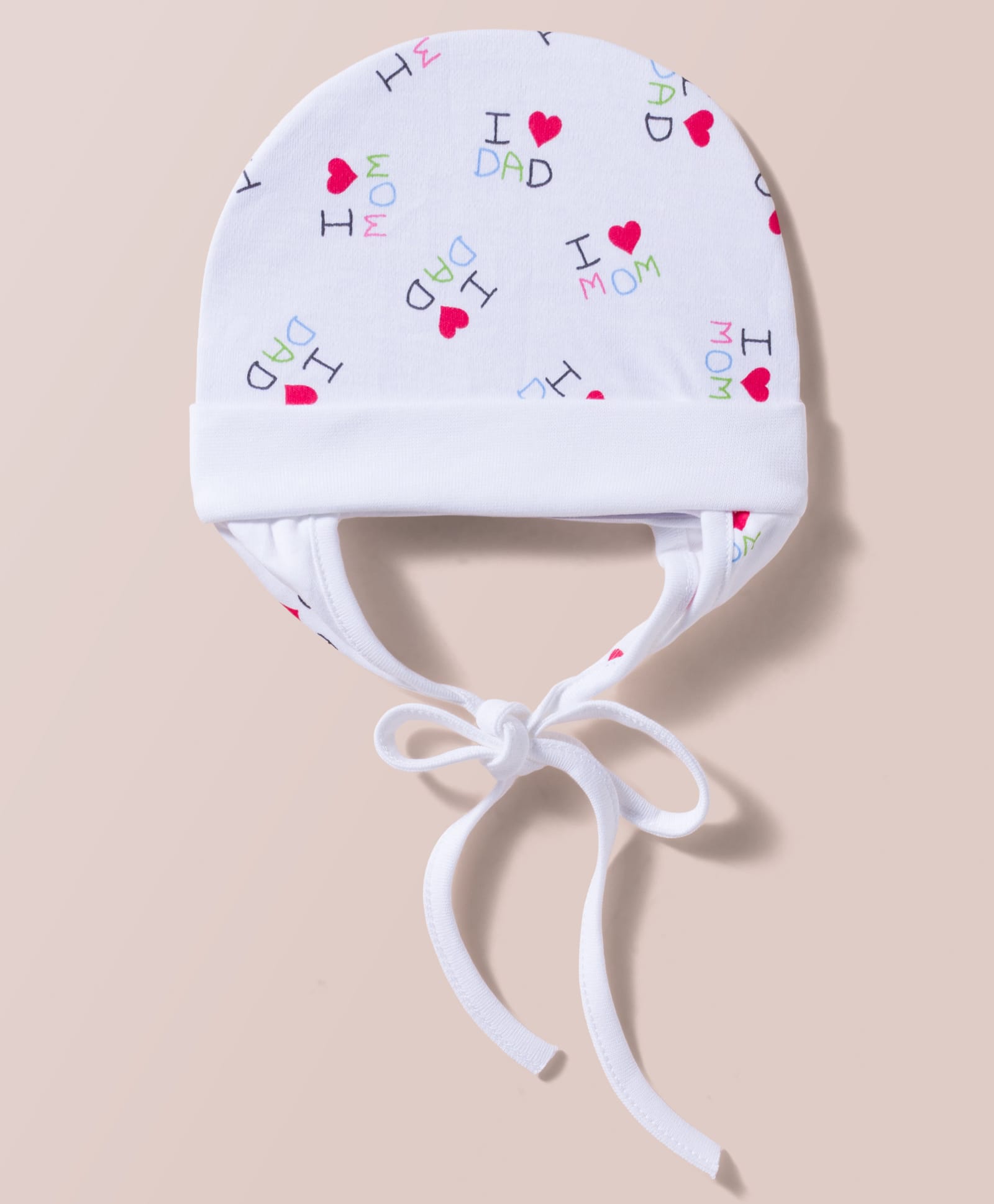 Ben Benny Interlock Knit Text Printed Baby Cap With Ears White - Diameter 10.5 cm-image-25
