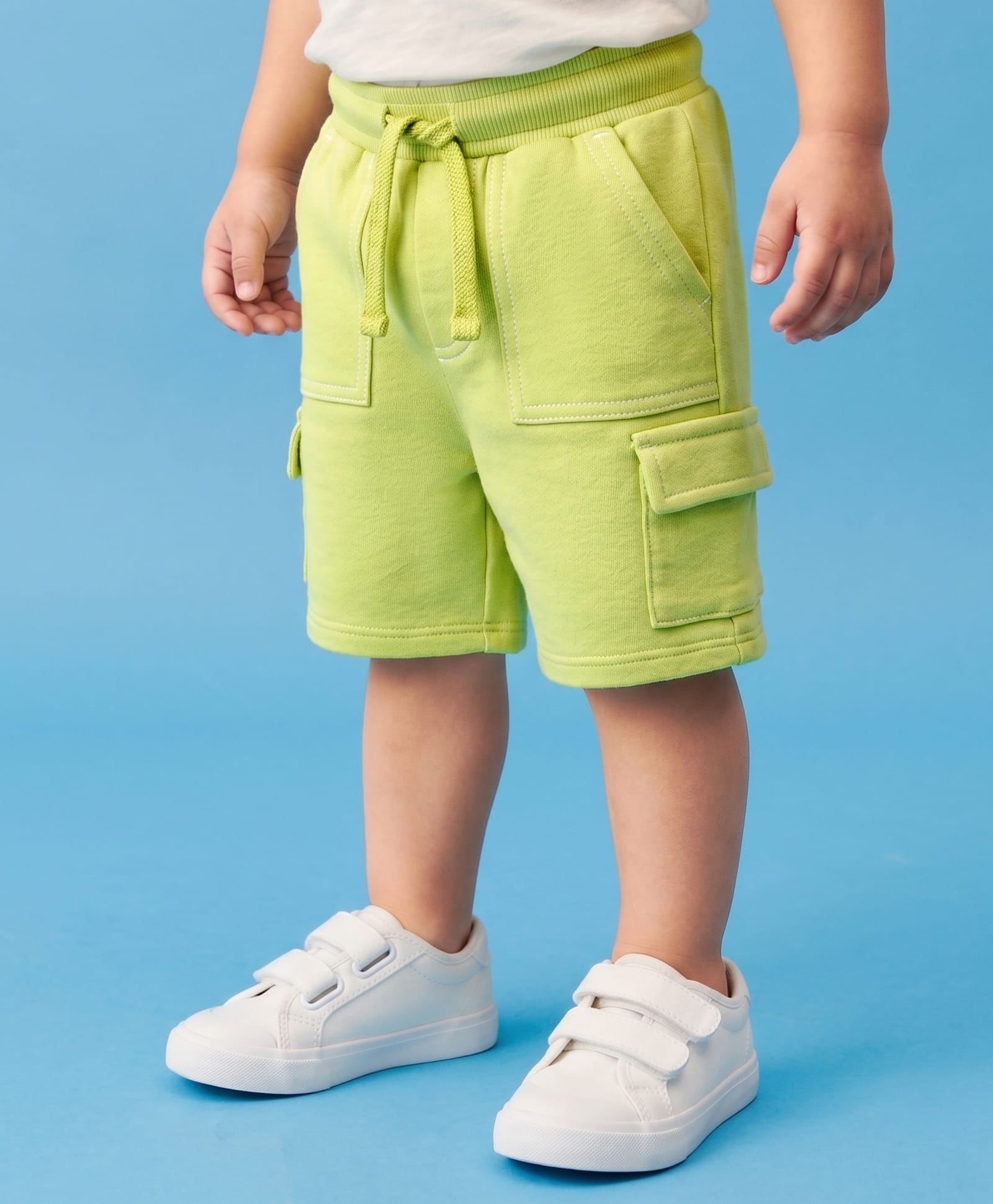 Babyhug Terry Knit Mid Thigh Length Solid Color Shorts - Red-picture-37
