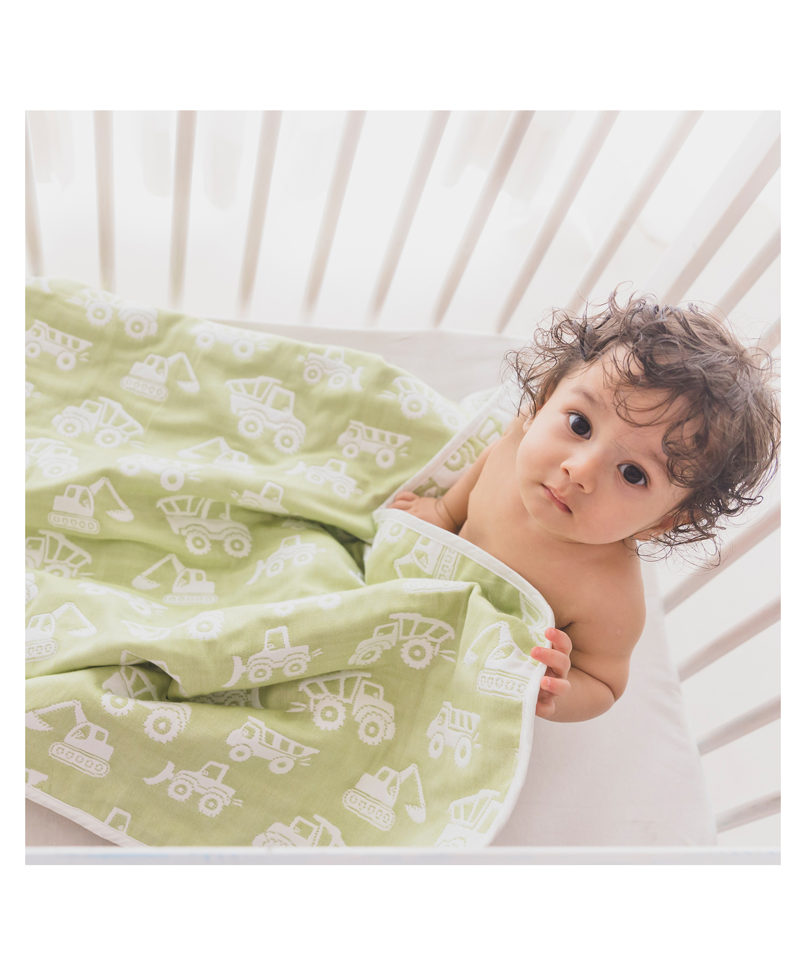 TIDY SLEEP Reversible Cotton Blanket Wrapper - Green-picture-37