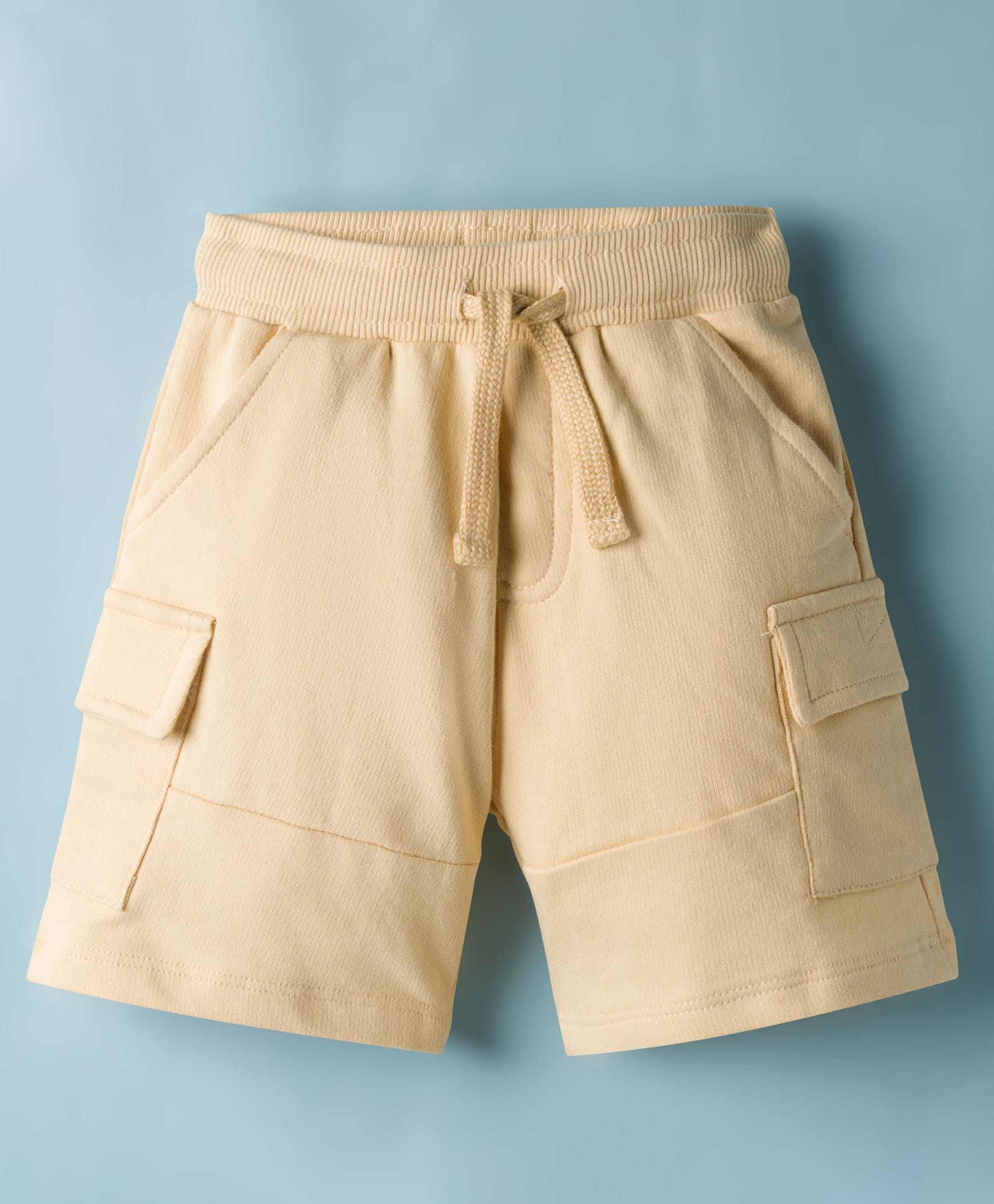 Babyhug Terry Knit Mid Thigh Length Solid Color Shorts - Brown-picture-35