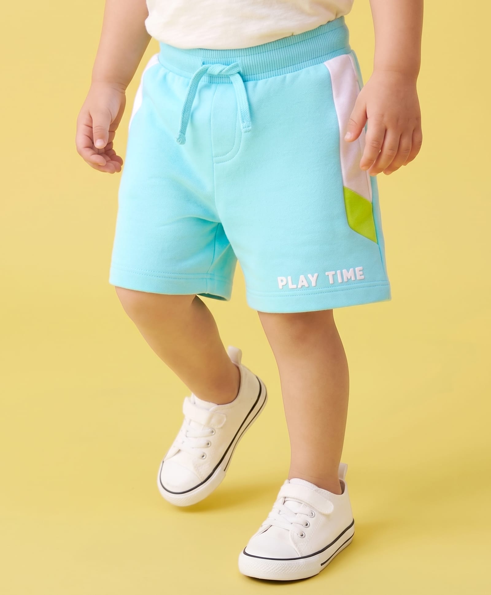 Babyhug Terry Knit Mid Thigh Shorts with Text Print - Multicolor-image-44