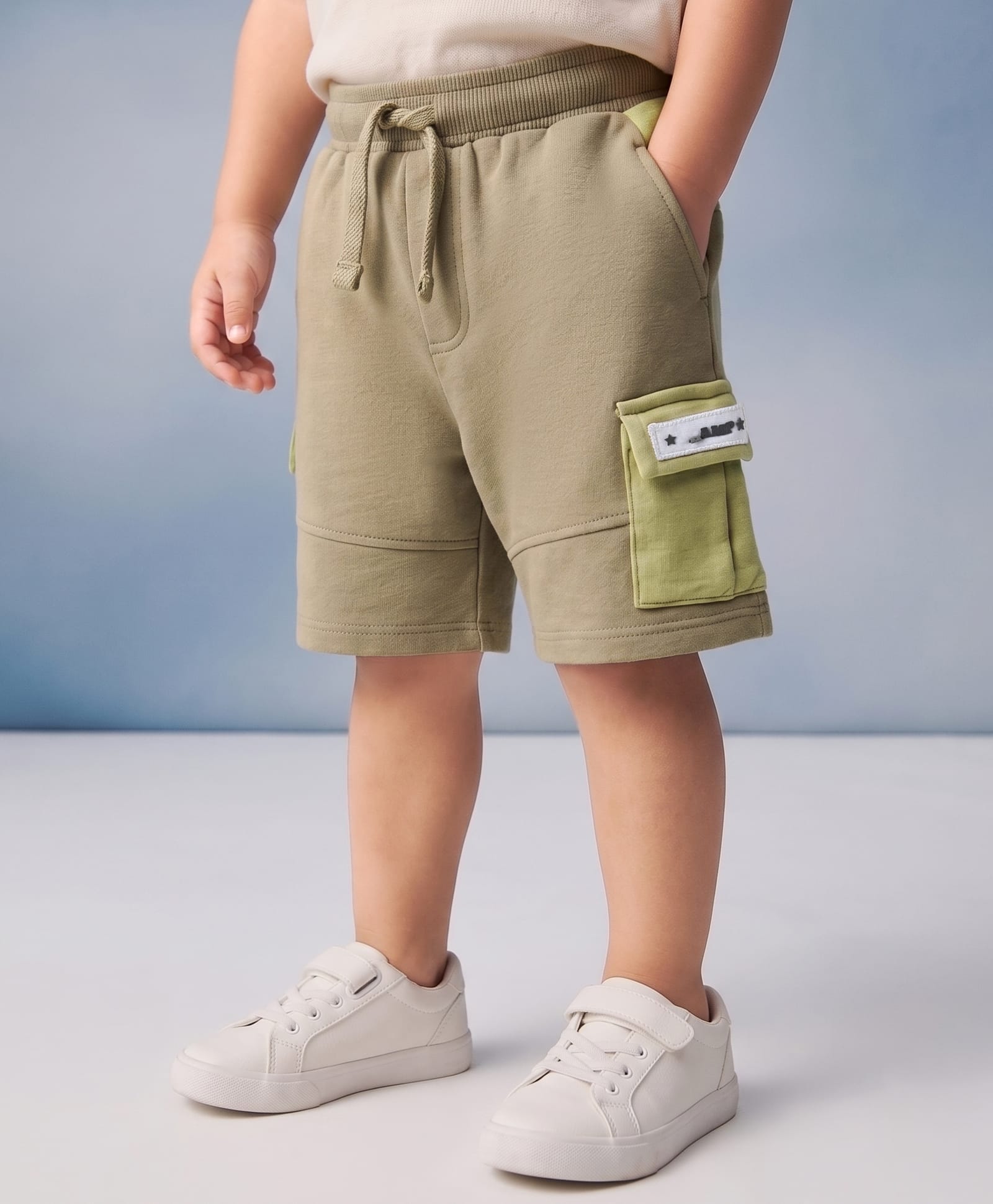 Babyhug Terry Knit Mid Thigh Solid Shorts - Multicolor-picture-24