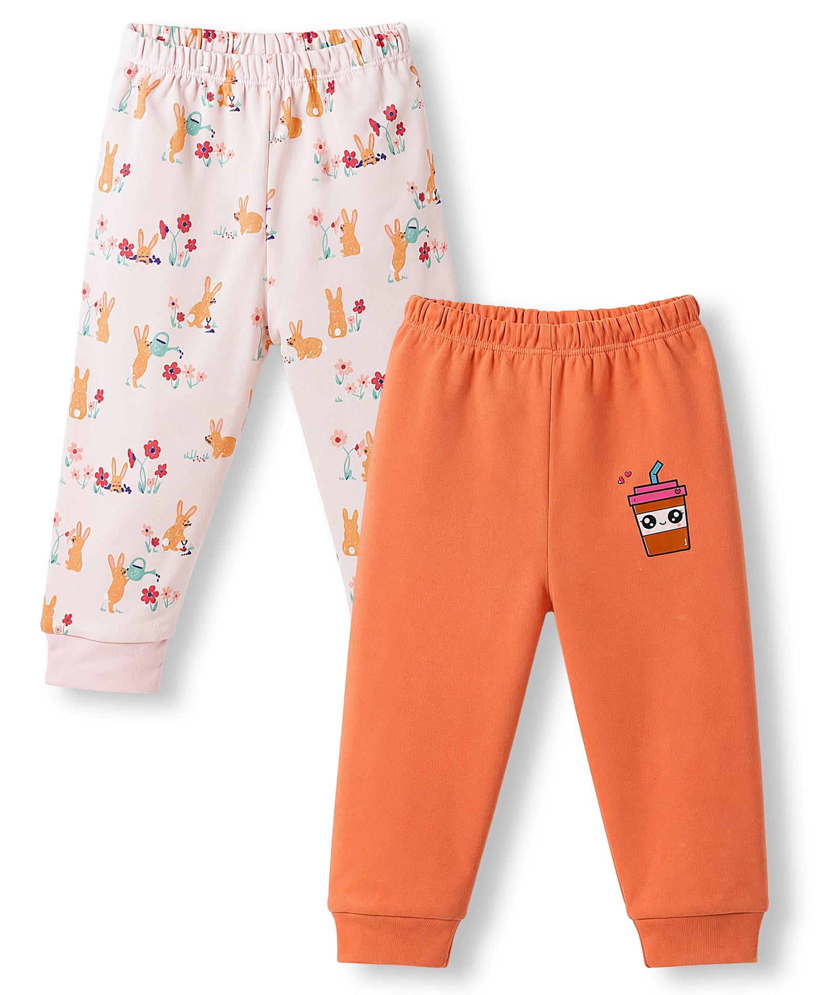 Ben Benny Interlock Knit Full Length Bunny & Floral Printed Lounge Pants Pack Of 3- Multicolor-picture-25