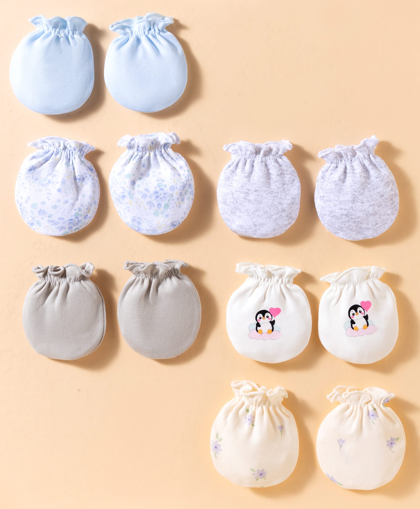 Ben Benny Interlock Knit Printed Mittens Pack of 6 - Multicolor-picture-28