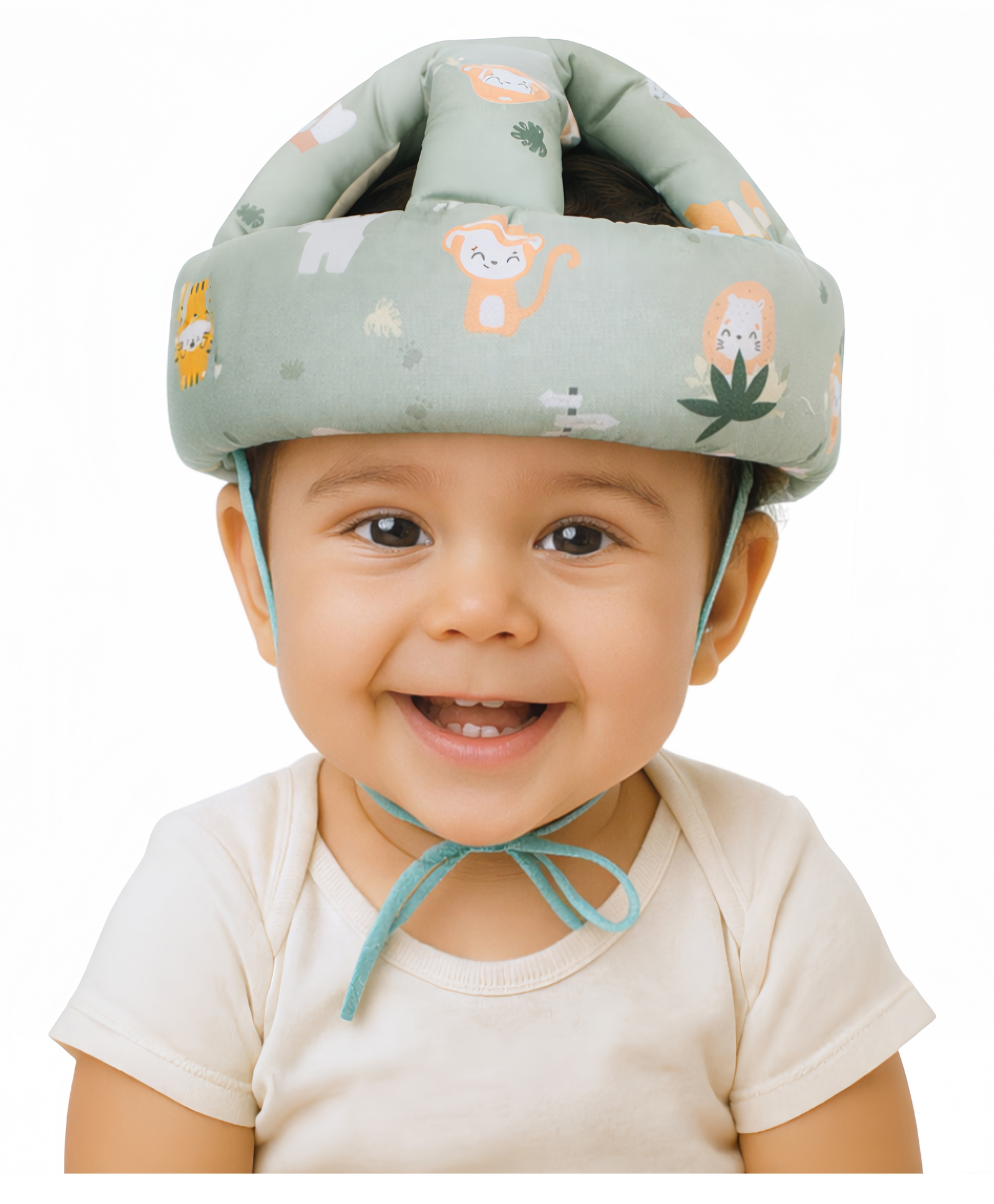 Kiddough Head Protector for Baby Safety | Baby Safety Helmet | Proper Air Ventilation for Kids and Toddlers | Secure, Fit & Comfort Lightweighted Helmet (Animal Print)-picture-26