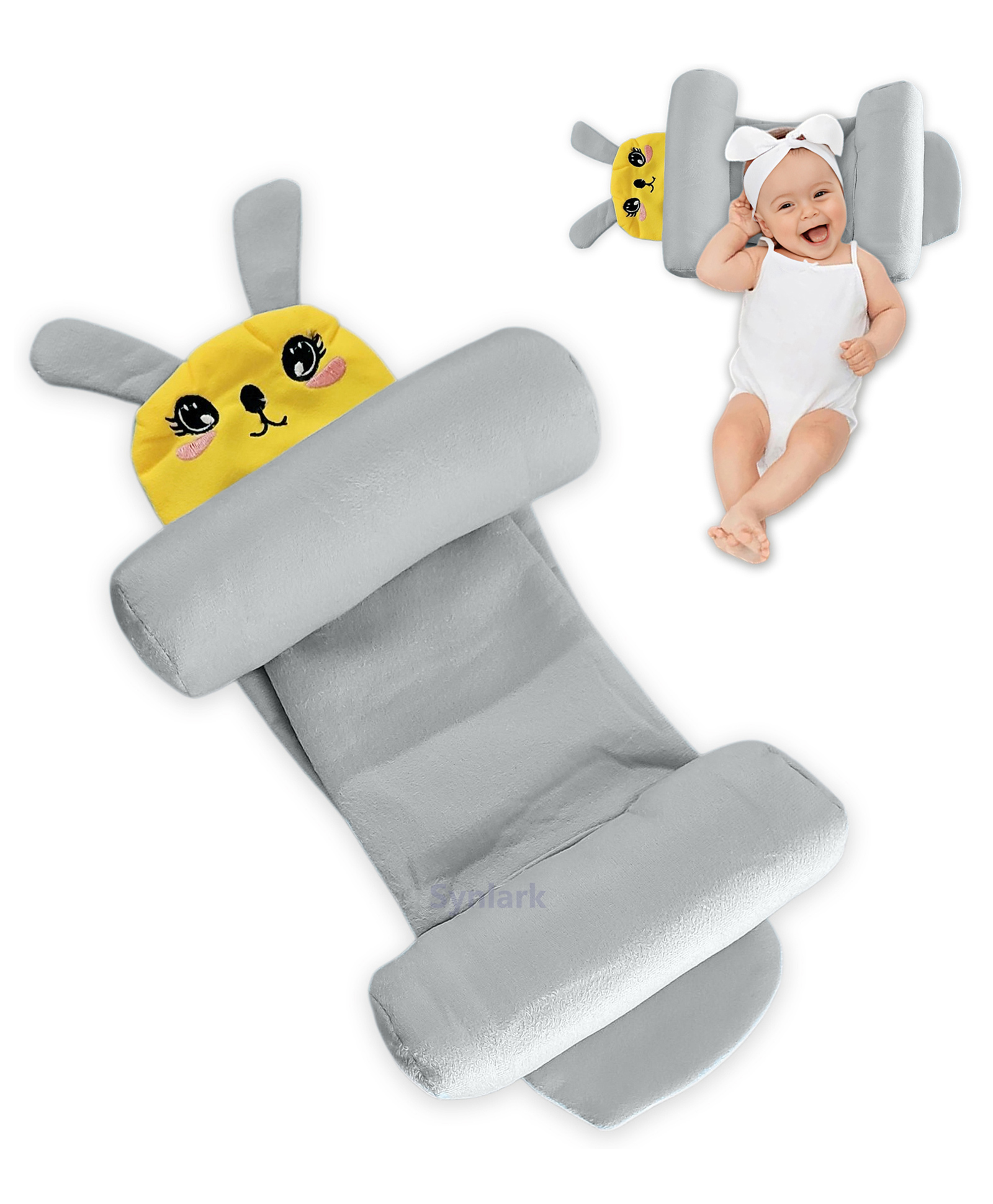 Synlark Newborn Baby Pillow With Slide Support | Adjustable, Soft & Comfortable Sleep Pillow (0-12 Months)-picture-26