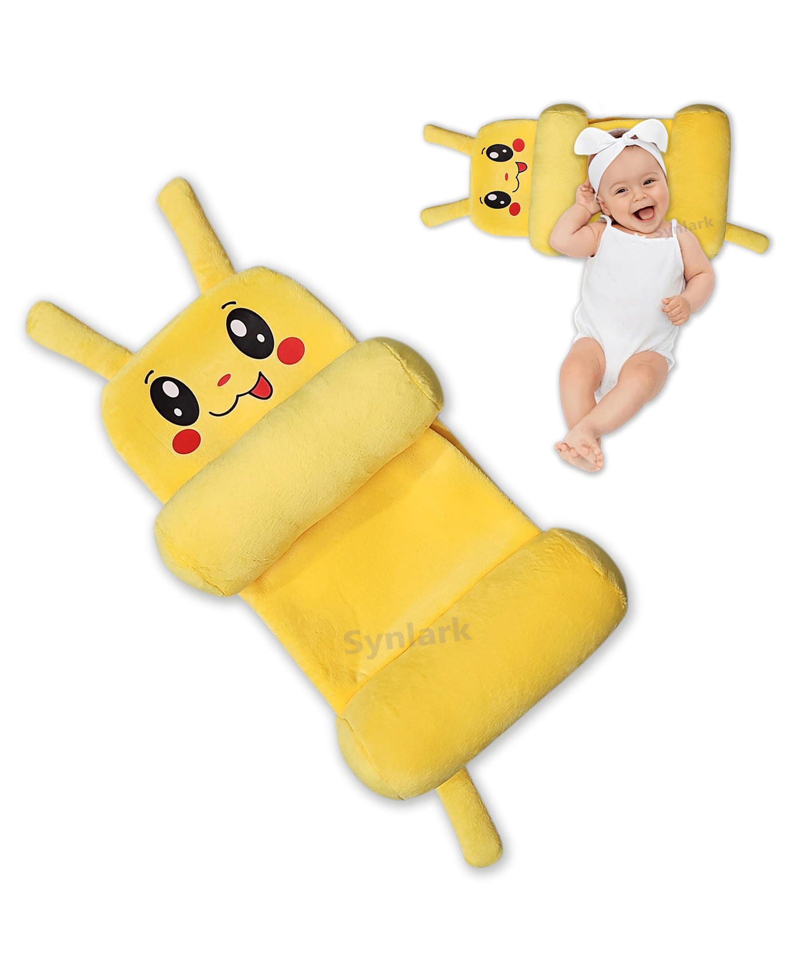 Synlark Newborn Baby Pillow With Slide Support | Adjustable, Soft & Comfortable Sleep Pillow (0-12 Months)-picture-21