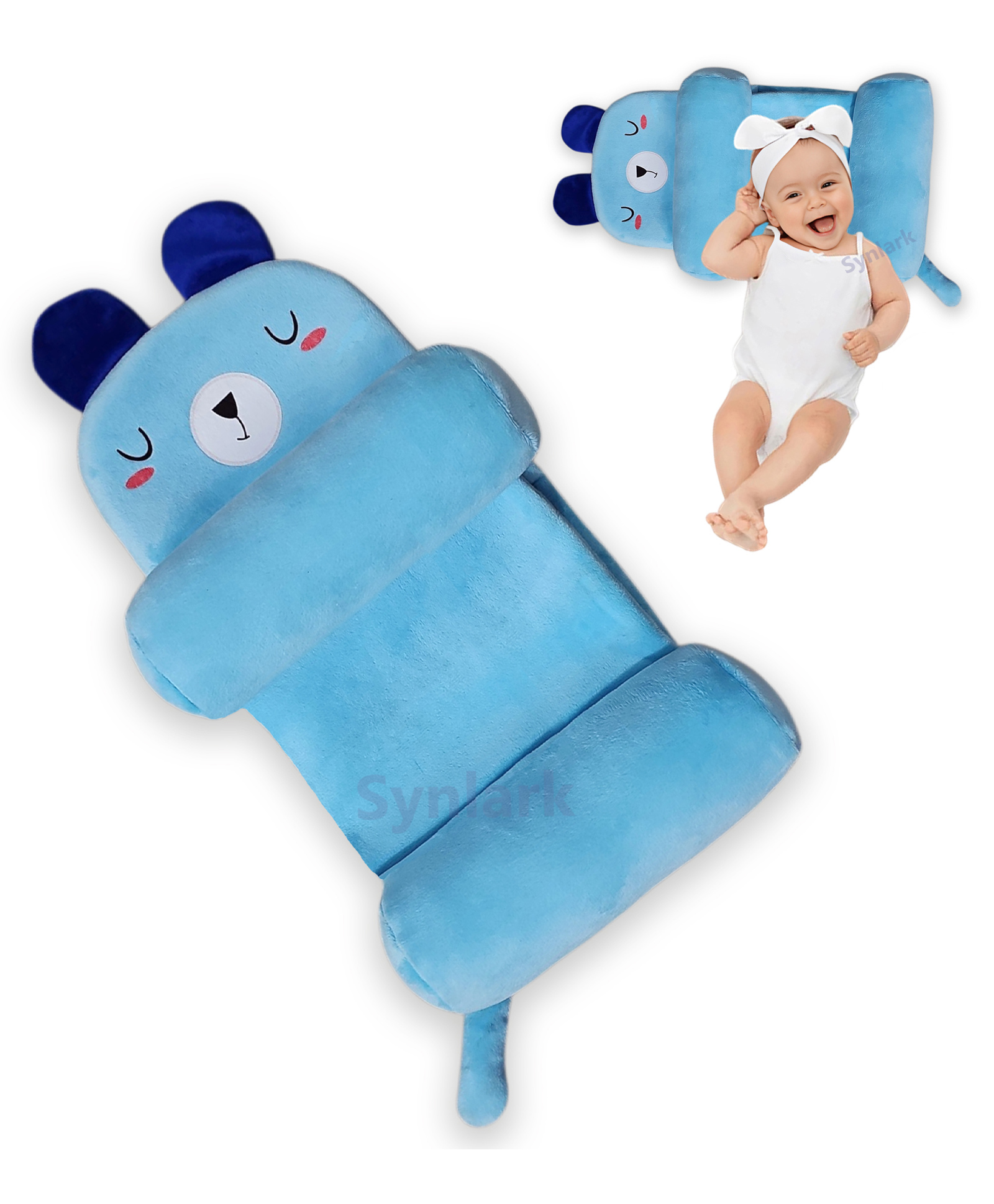 Synlark Newborn Baby Pillow With Slide Support | Adjustable, Soft & Comfortable Sleep Pillow (0-12 Months)-picture-16