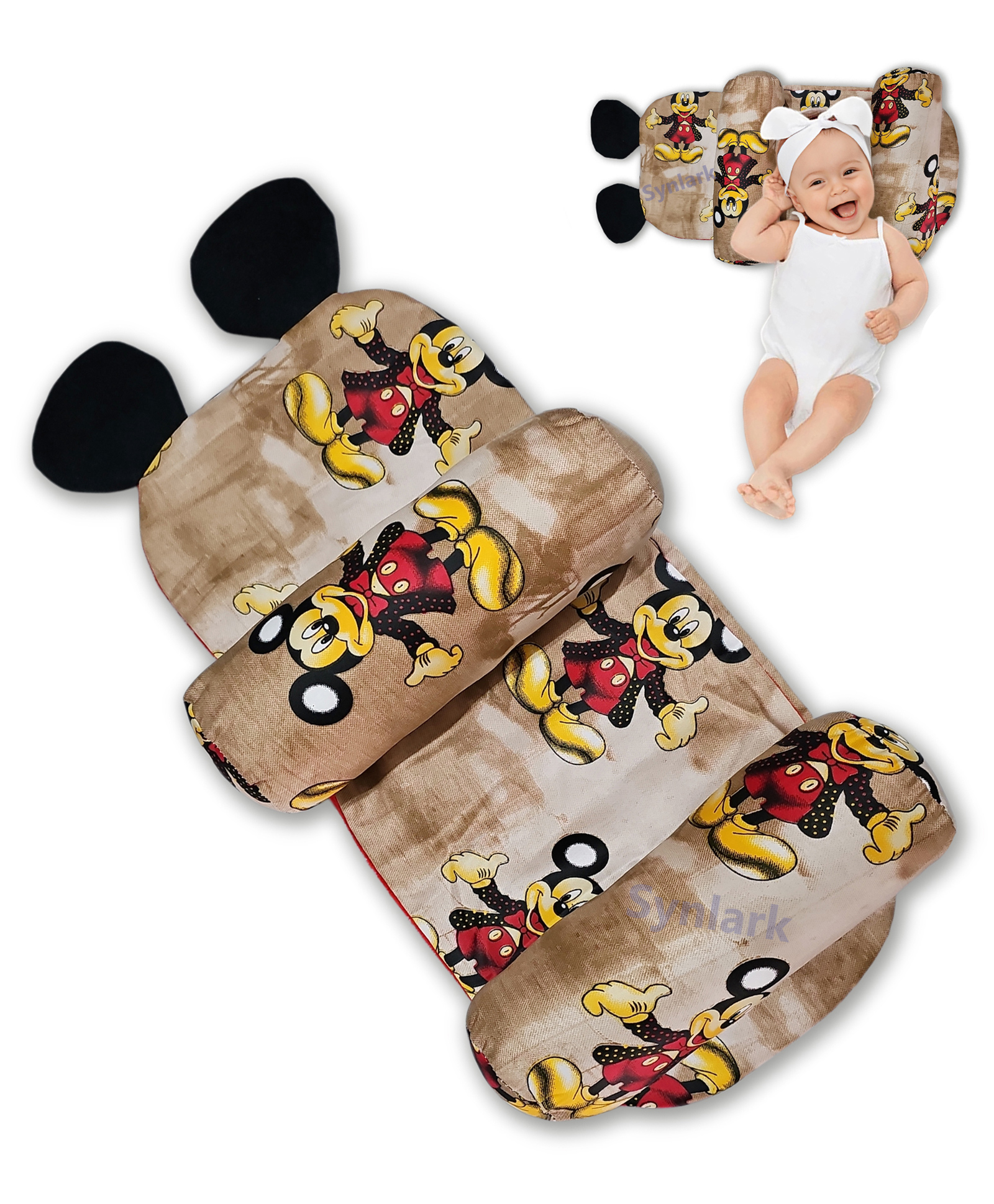 Synlark Newborn Baby Pillow With Slide Support | Adjustable, Soft & Comfortable Sleep Pillow (0-12 Months)-picture-19