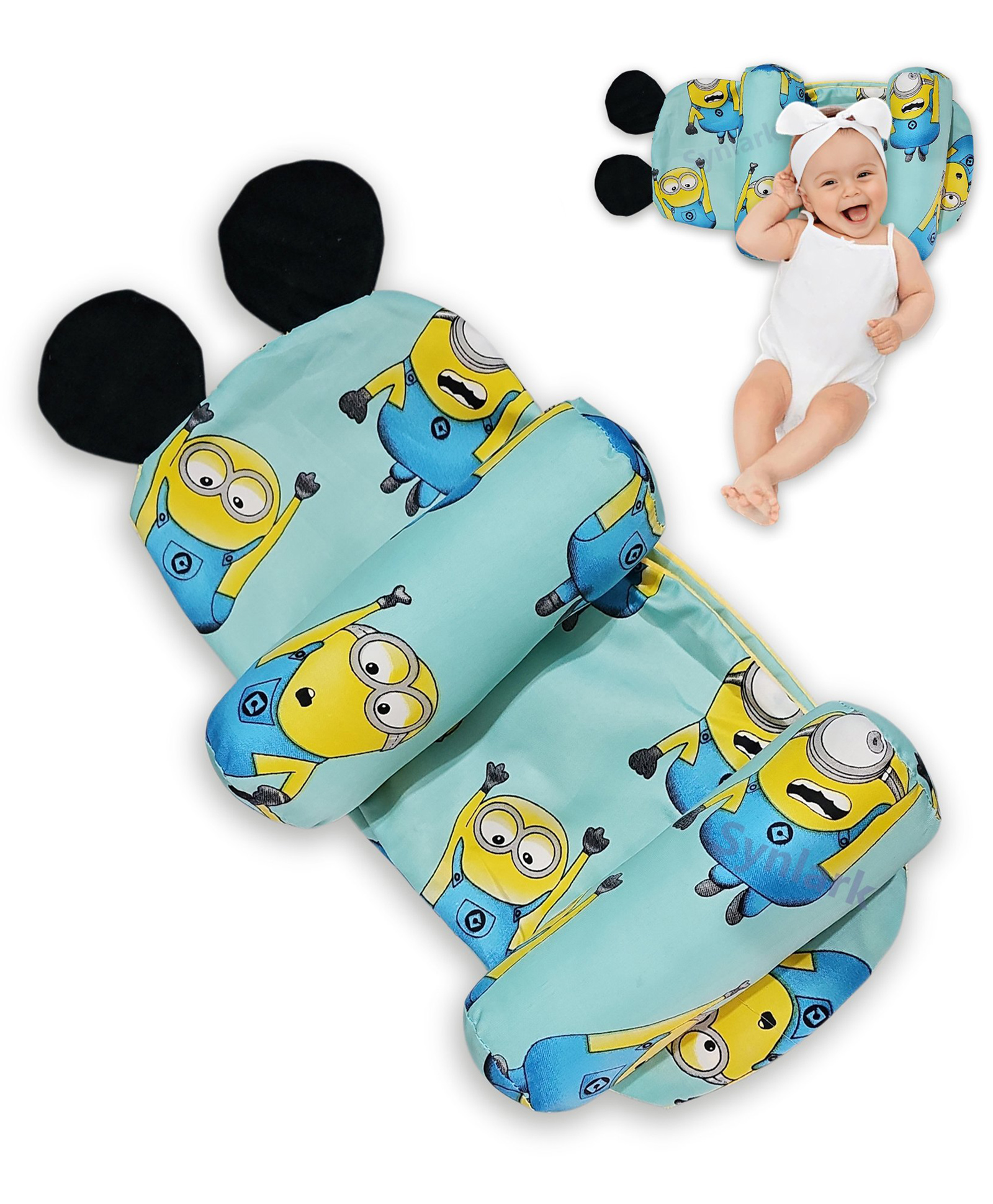 Synlark Newborn Baby Pillow With Slide Support | Adjustable, Soft & Comfortable Sleep Pillow (0-12 Months)-picture-15