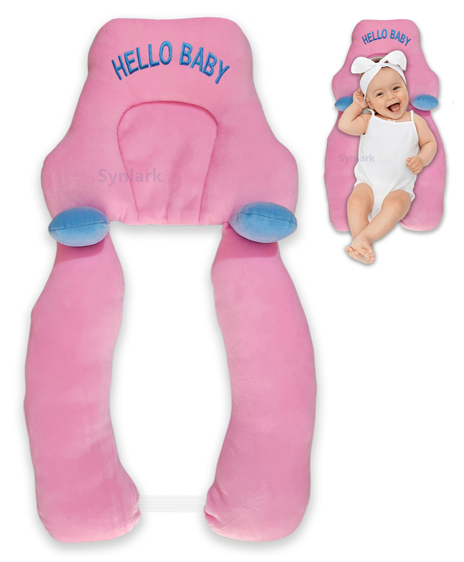 Synlark Newborn Soft Sleeping Pillow, Baby Head & Body Support Cushion, Comfortable & Safe for Infants-picture-11