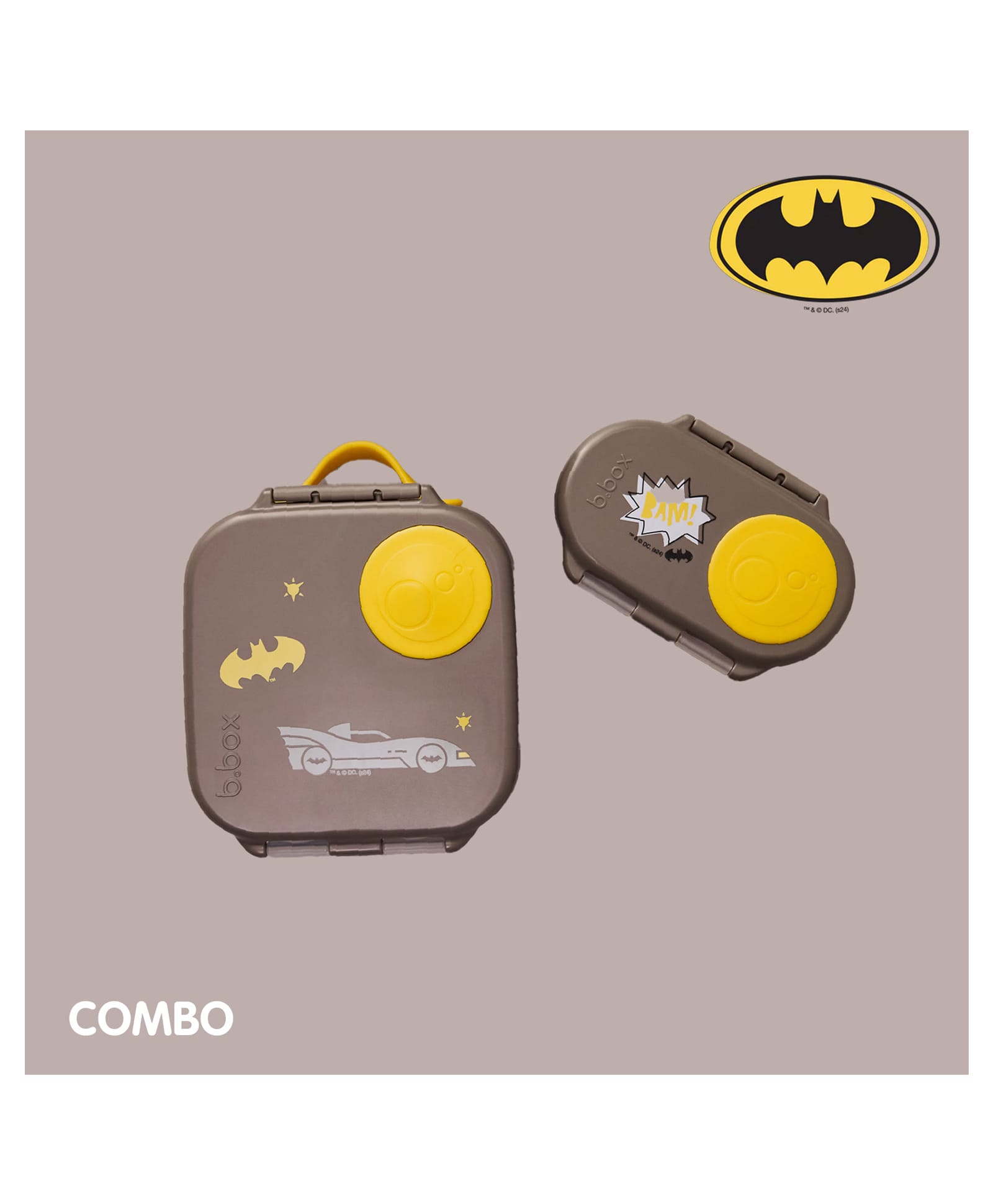b.box Batman Mini Lunch Box & Snack Box Back to School Edition, BPA Free, Leakproof, Ideal for School Tiffin, Suitable for 3+ Years-image-5