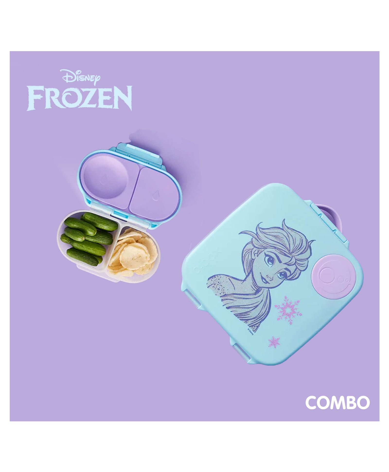 b.box Frozen Lunch Box & Snack Box Back to School Edition, BPA Free, Leakproof, Ideal for School Tiffin, Suitable for 3+ Years-image-48