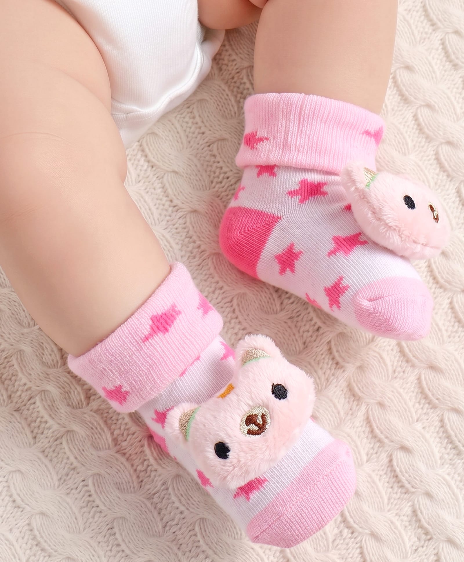 Cute Walk by Babyhug Socks Shoes With Animal Applique - Pink-picture-11