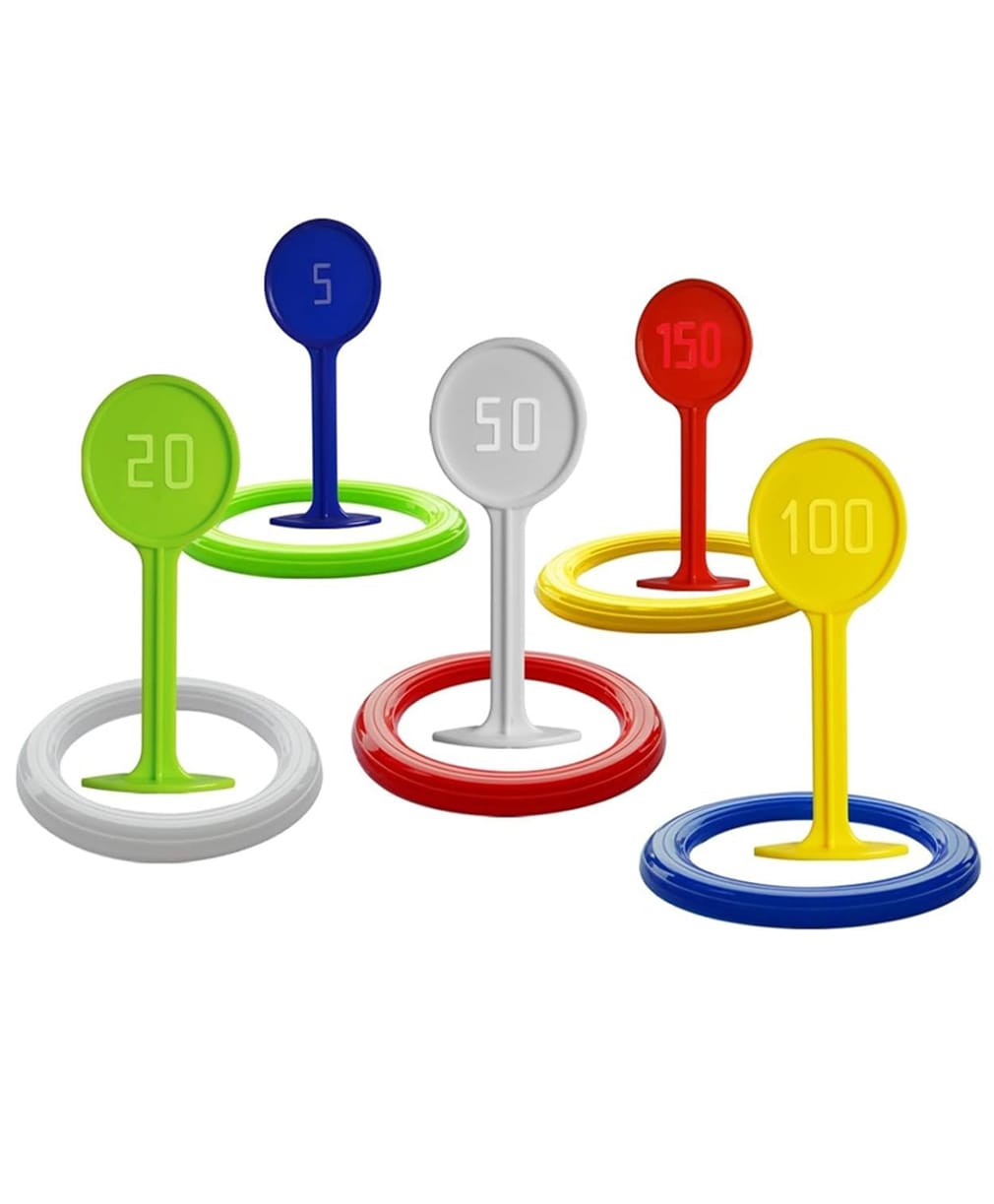 Muren 2-in-1 Ring Toss & Target Throw Game for Kids, Indoor Outdoor Plastic Toy-Color May Vary-image-11