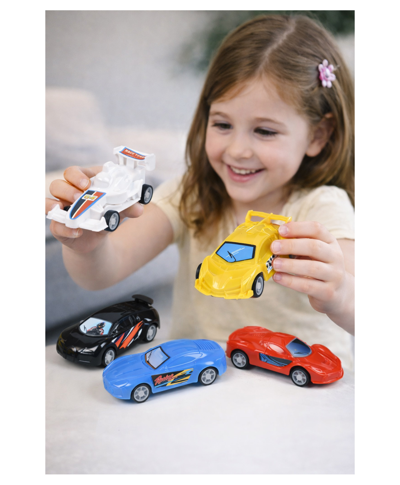 Sanjary 5pcs Mini Racing Car Set with Colorful Sports Cars, Lightweight Design, and Smooth Rolling Wheels for Kids Fun color design may vary-image-26