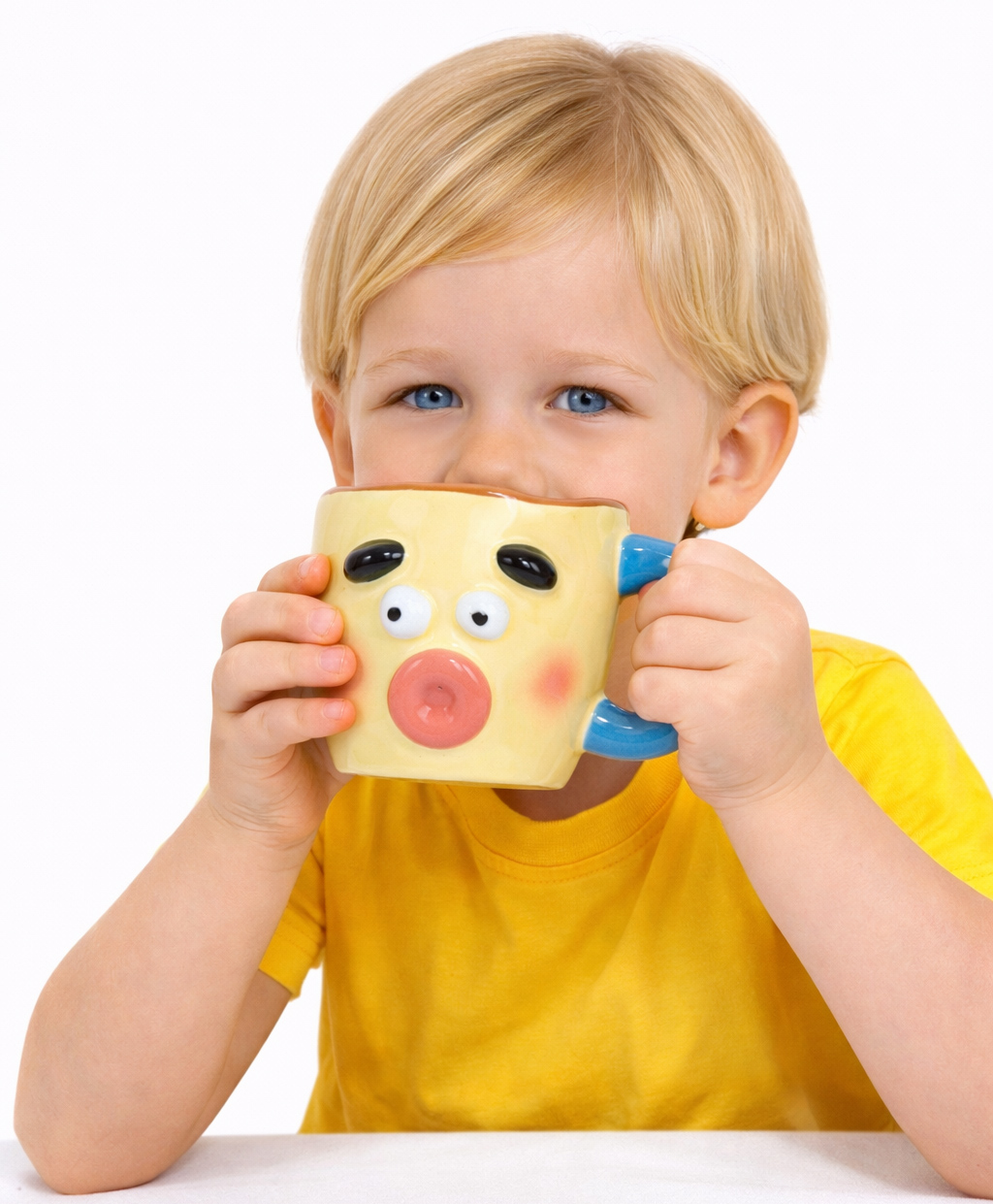 Sanjary Cute Cartoon Face Ceramic Coffee Mug with Colorful Handle, Fun Expression Design, and Durable Cup for Daily Drinks color design may vary