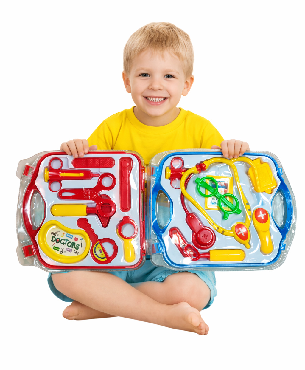 Sanjary Kids Doctor Play Set with Medical Tools, Portable Carry Case, Pretend Role Play Kit for Boys and Girls color design may vary-image-42
