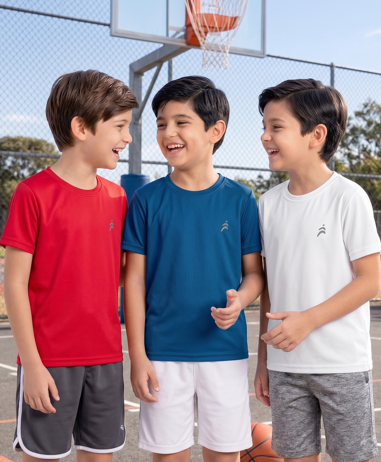 Pine Active Knit Half Sleeves Solid T-Shirts Pack of 3 - Multcolor-picture-12