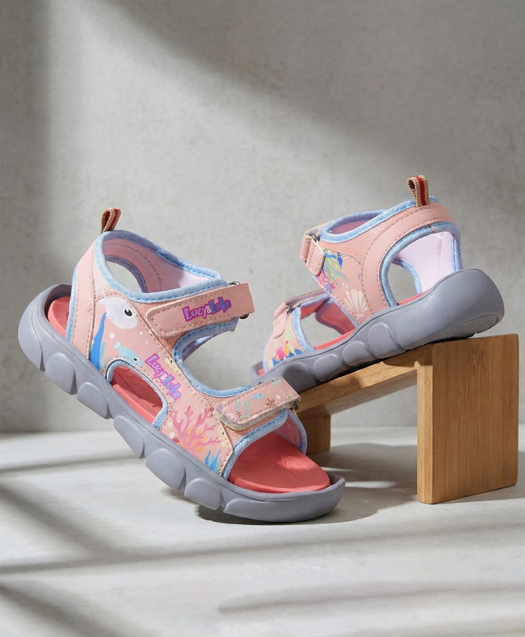 LIBERTY Sea Life Theme Printed Sandals - Pink-image-13