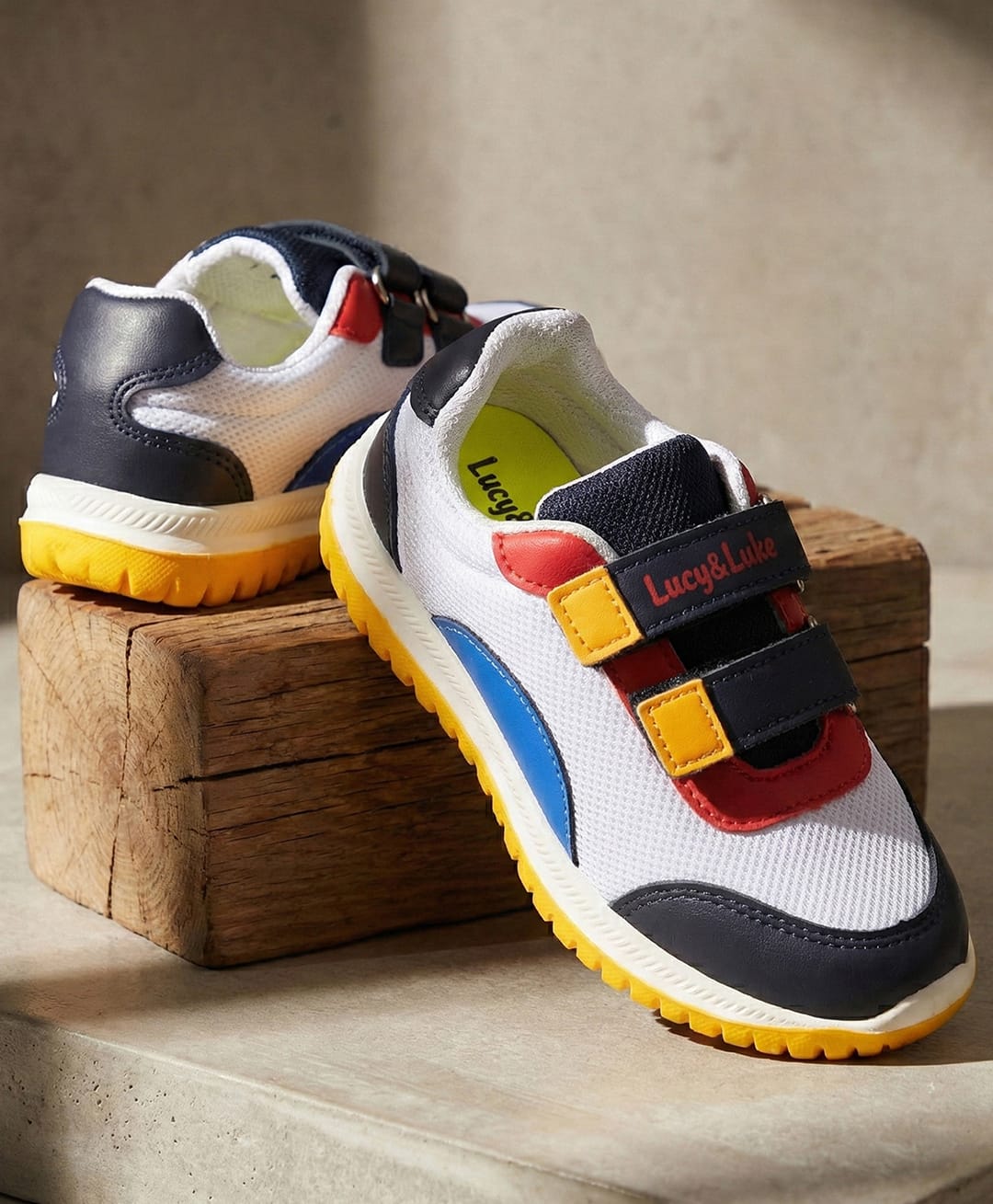 LIBERTY Colour Blocked Velcro Closure Shoes - White-picture-16